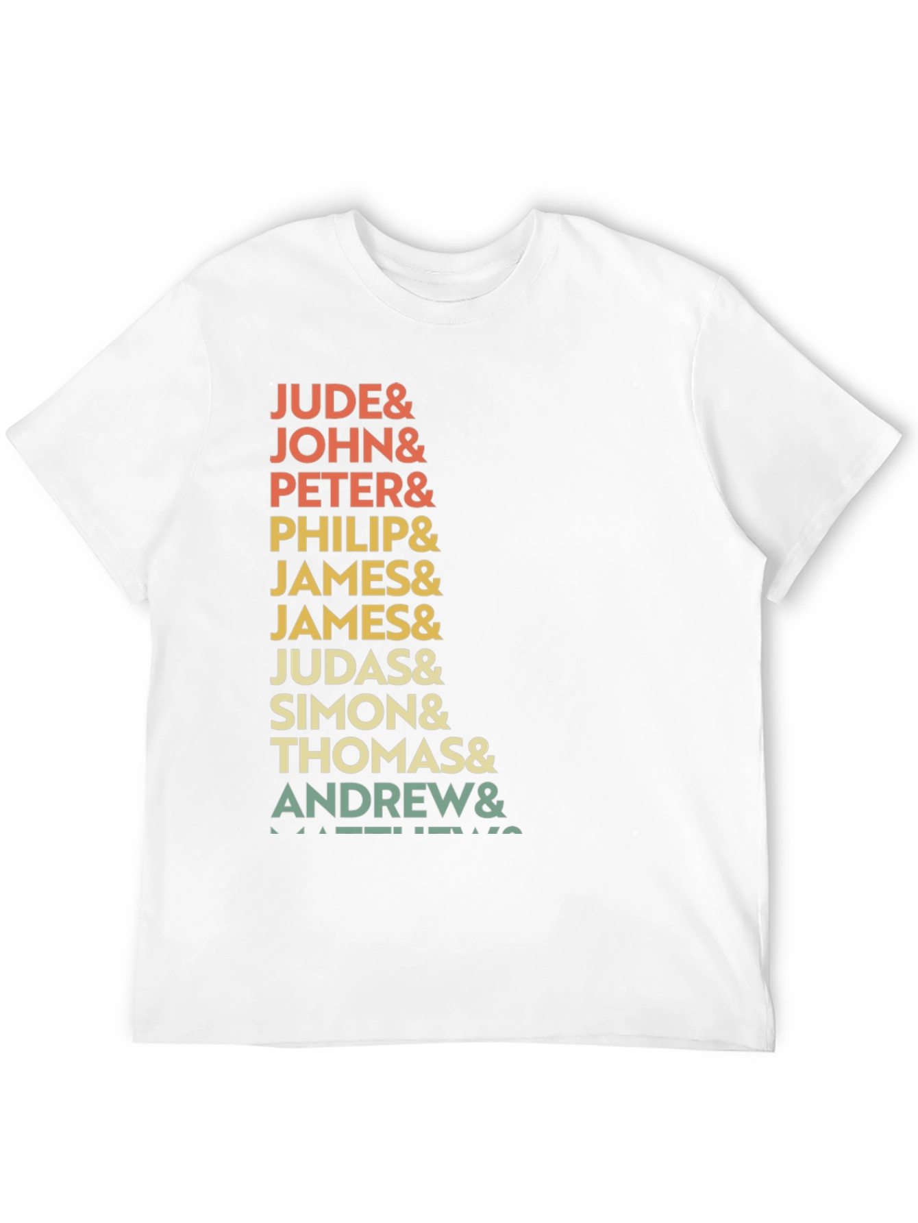 Black Retro Twelve Apostles T-Shirt - Jude, John, Peter view 12
