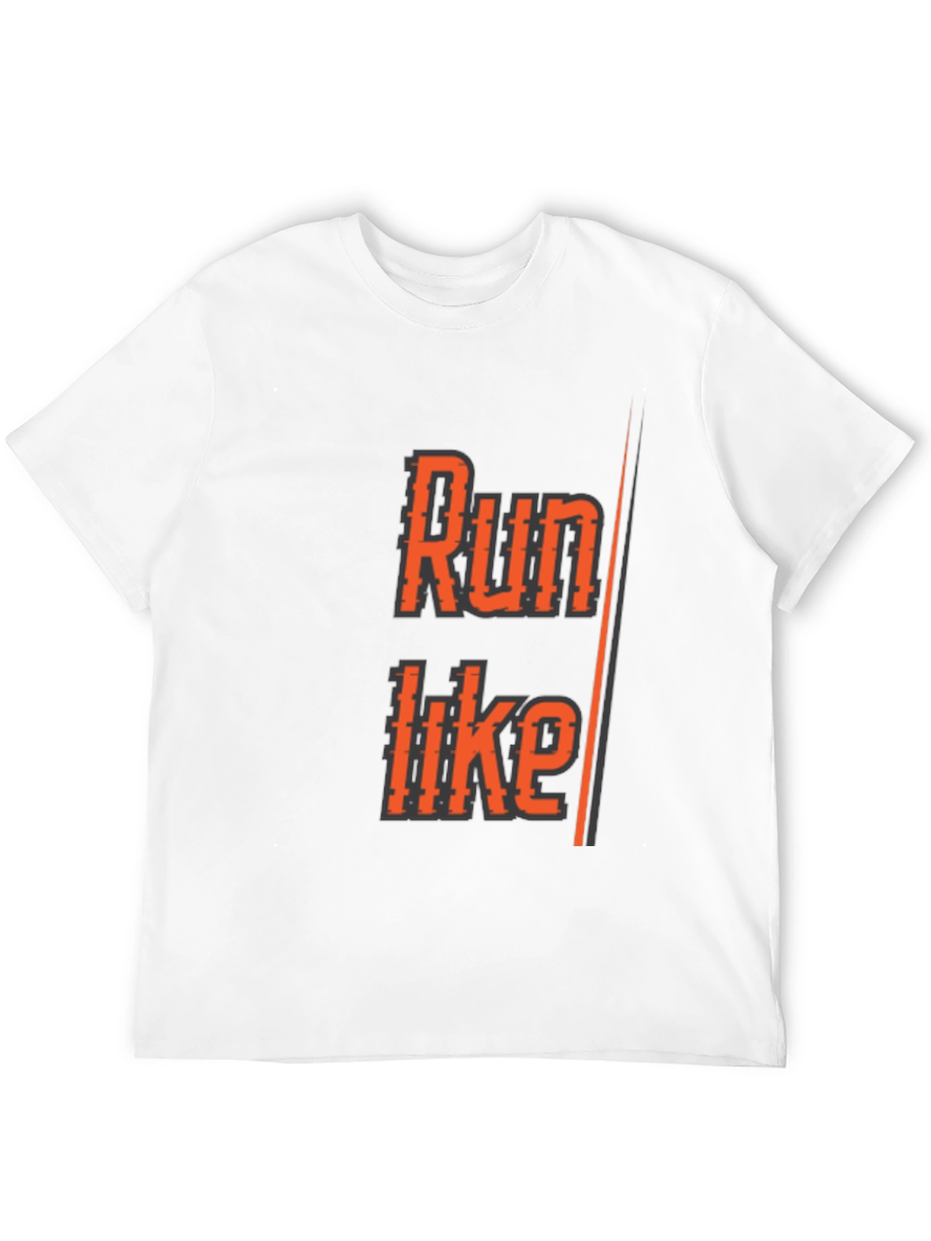 Black Run Like T-Shirt - Black Athletic Graphic Tee view 12