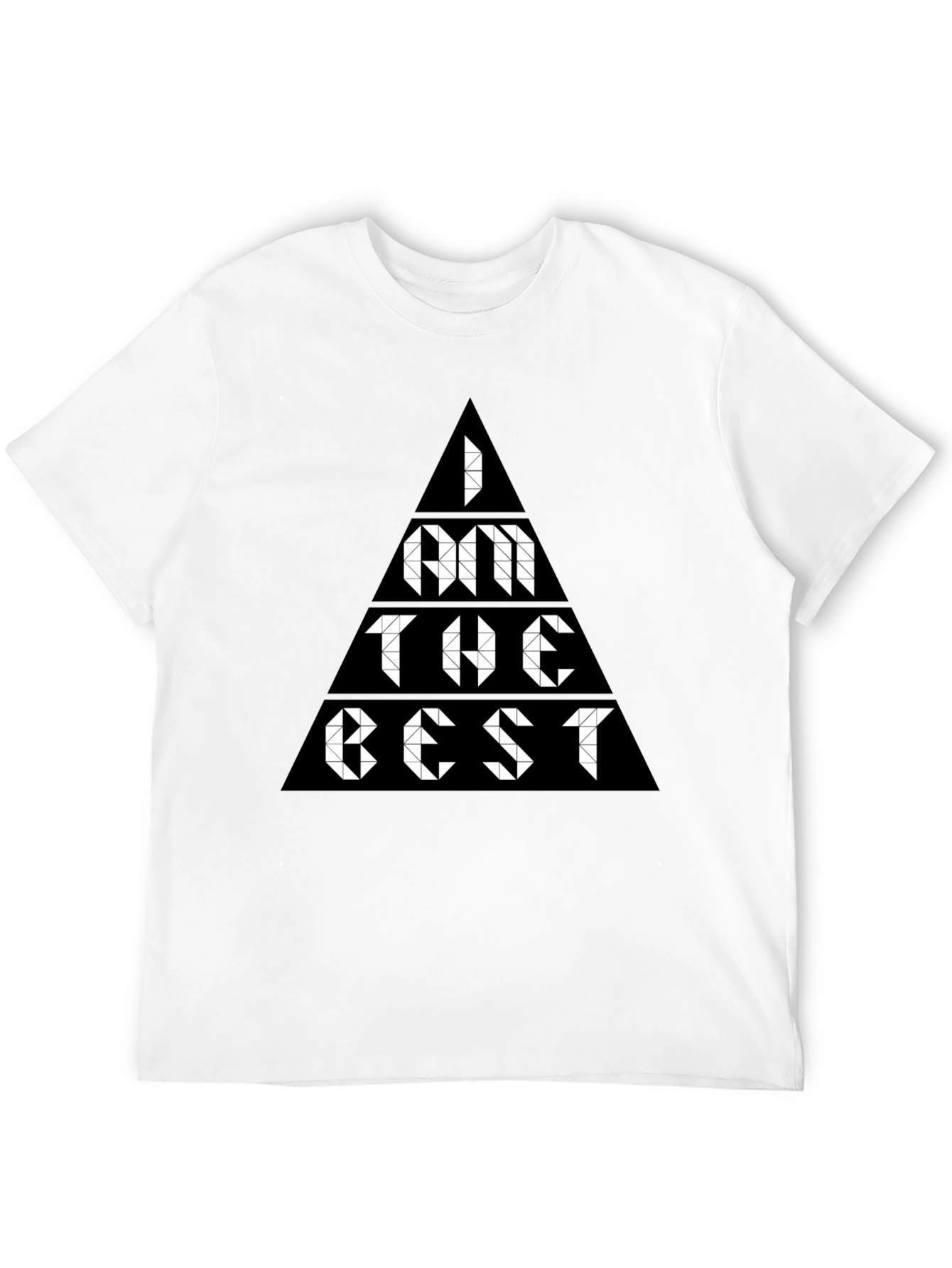 Black I Am The Best Triangle Graphic Tee view 12