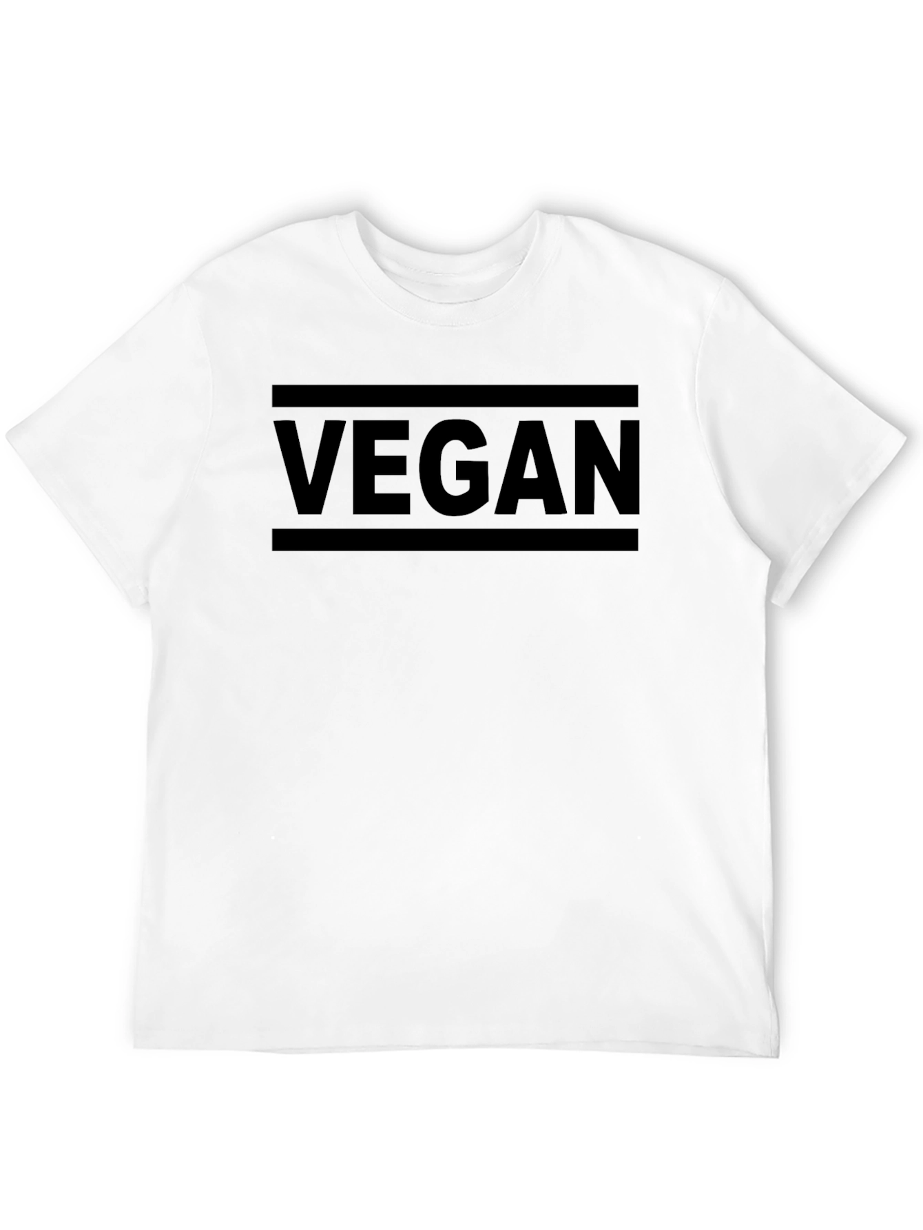 Black Vegan Graphic T-Shirt - Black Crew Neck Tee view 12
