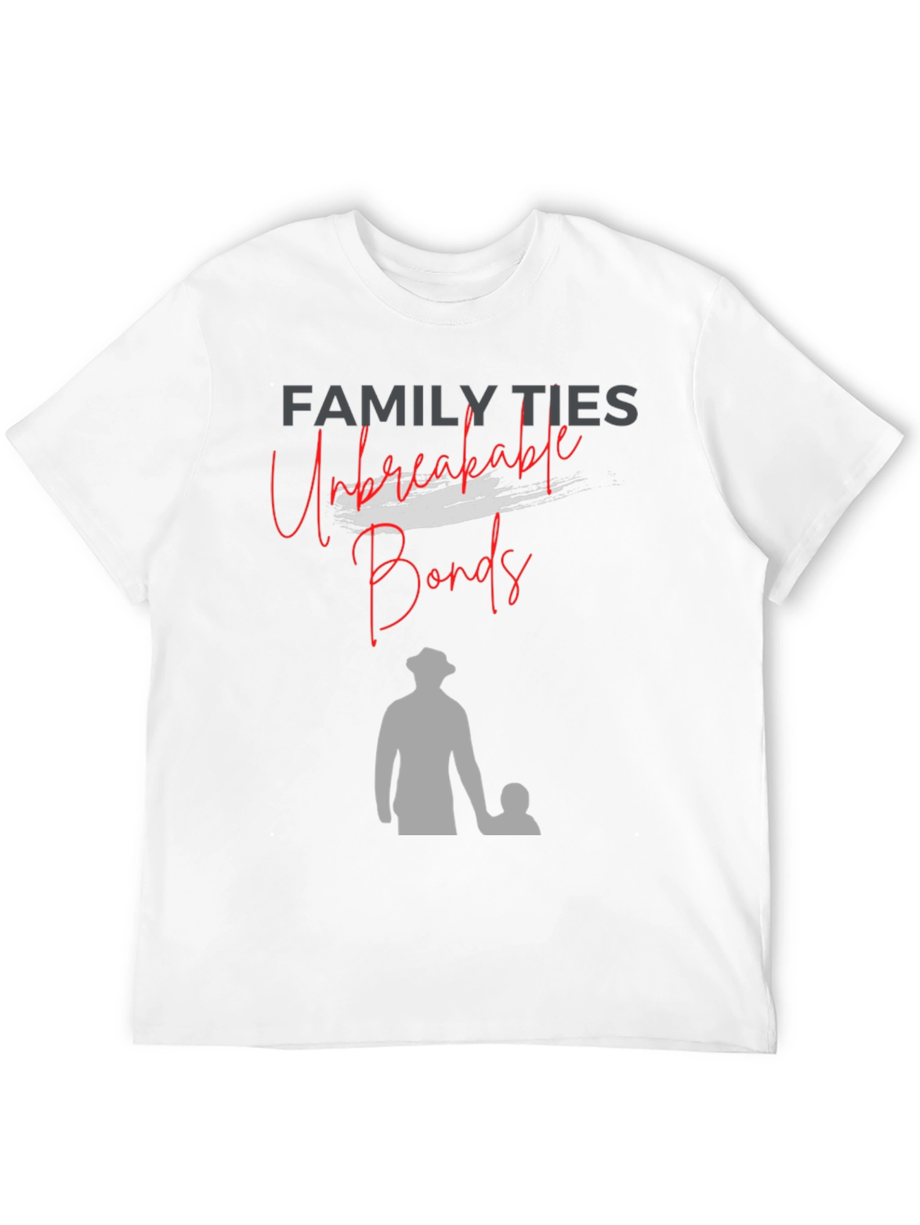 Black Family Ties T-Shirt: Unbreakable Bonds, Father & Child Design view 12