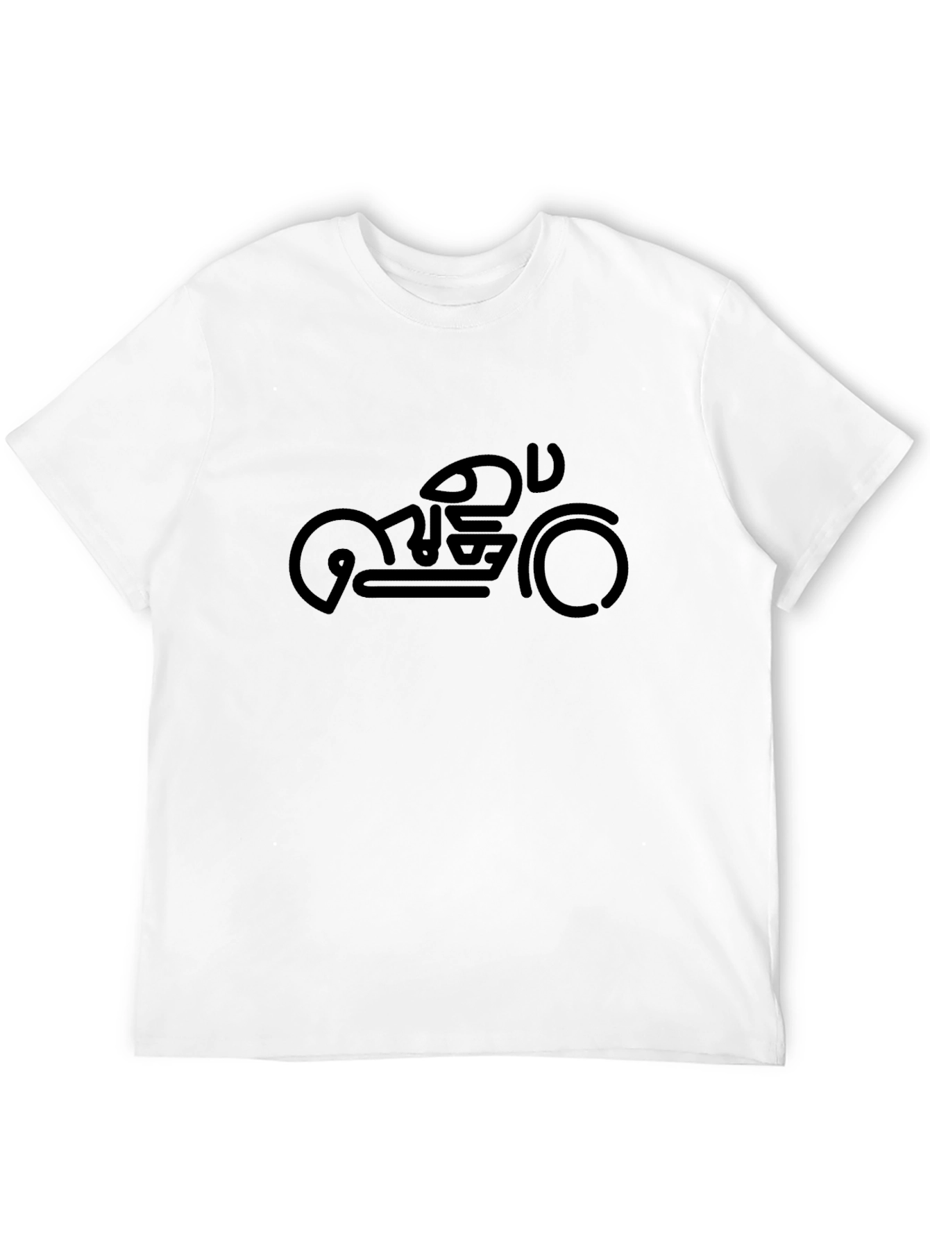 Black Modern Motorcycle Graphic T-Shirt view 12