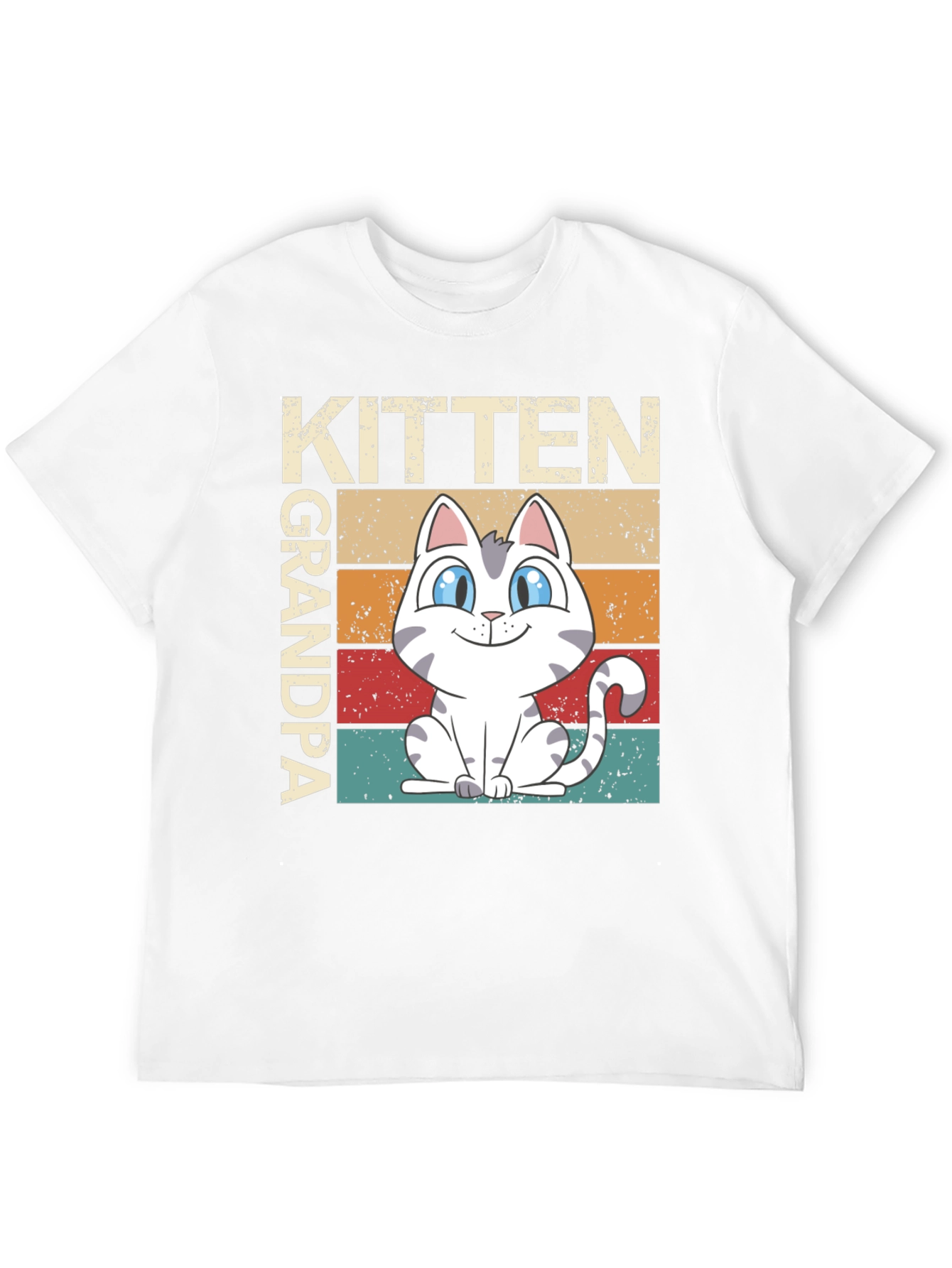 Black Kitten Grandpa Graphic Tee view 12