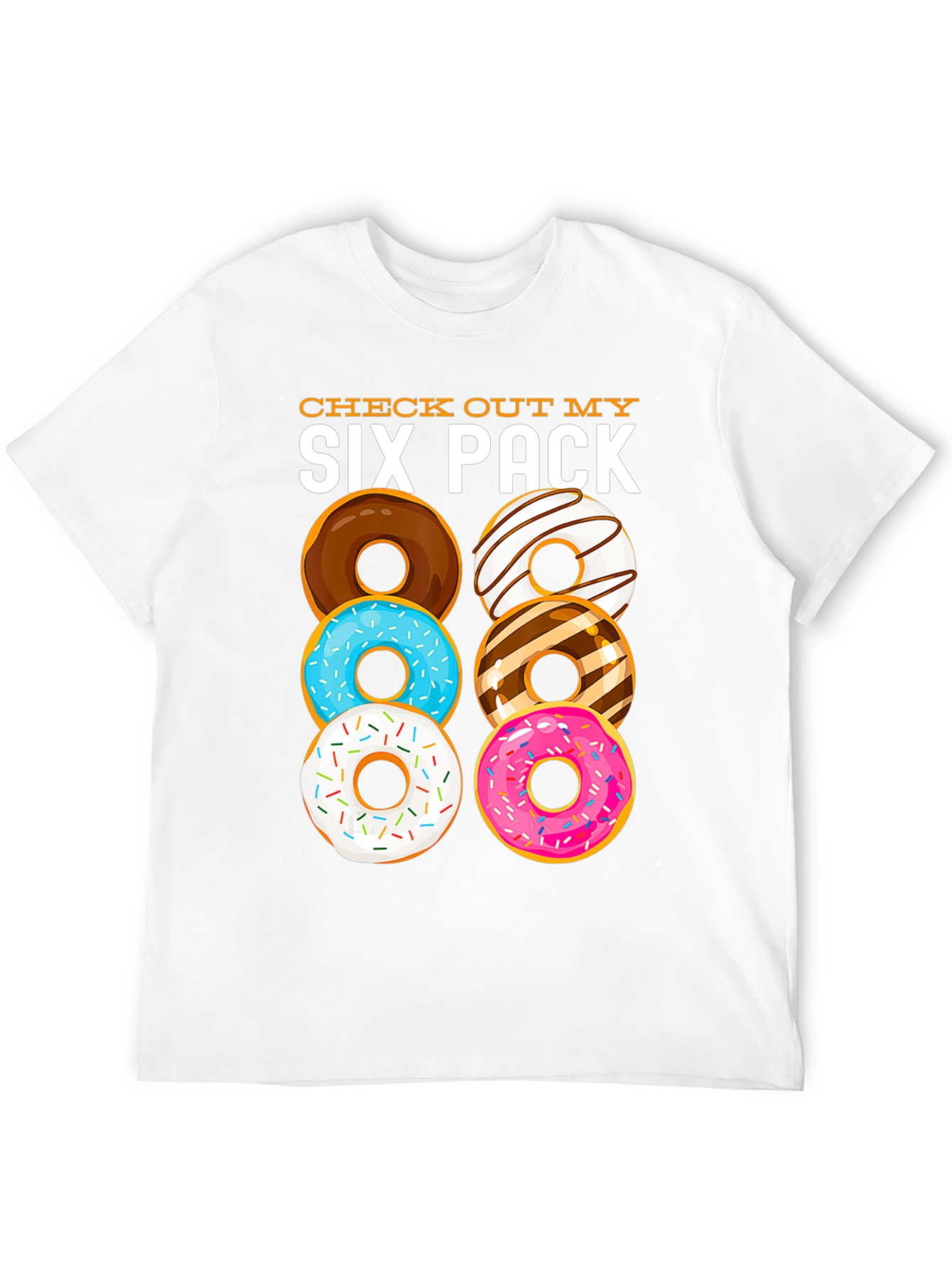 Black Donut Six Pack Funny Graphic T-Shirt view 12