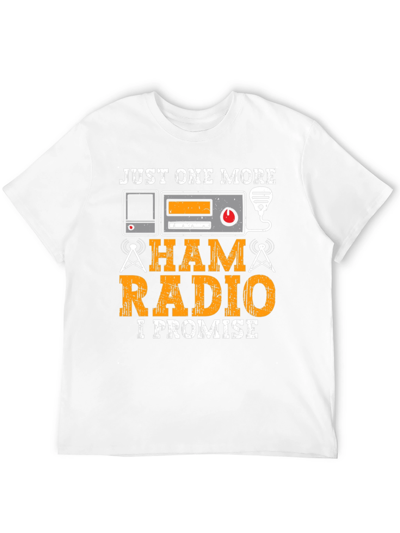 Black Ham Radio Operator T-Shirt - Just One More, I Promise! view 12
