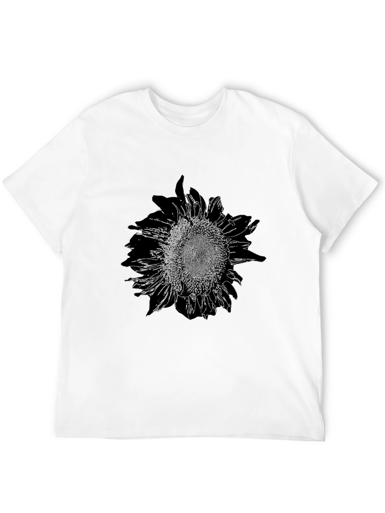 Black Sunflower Graphic Black T-Shirt - Unisex view 12