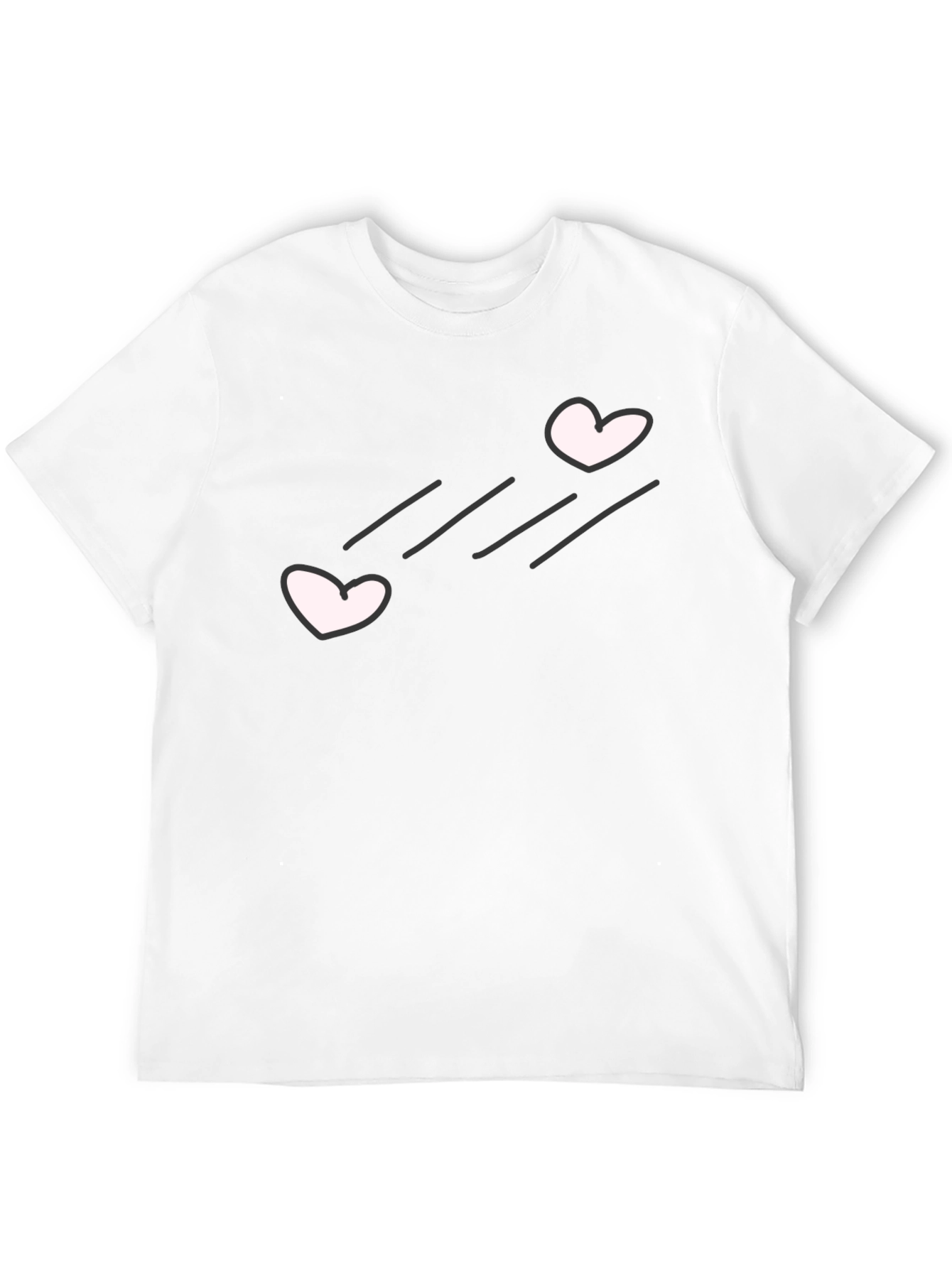 Black Black T-Shirt with Heart Graphic view 12