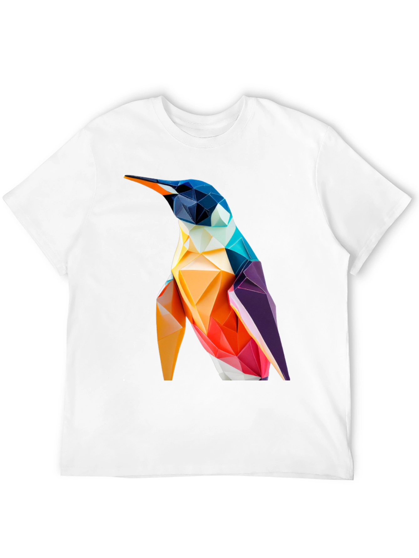 Black Geometric Penguin Graphic Tee - Modern Stylish Design view 12