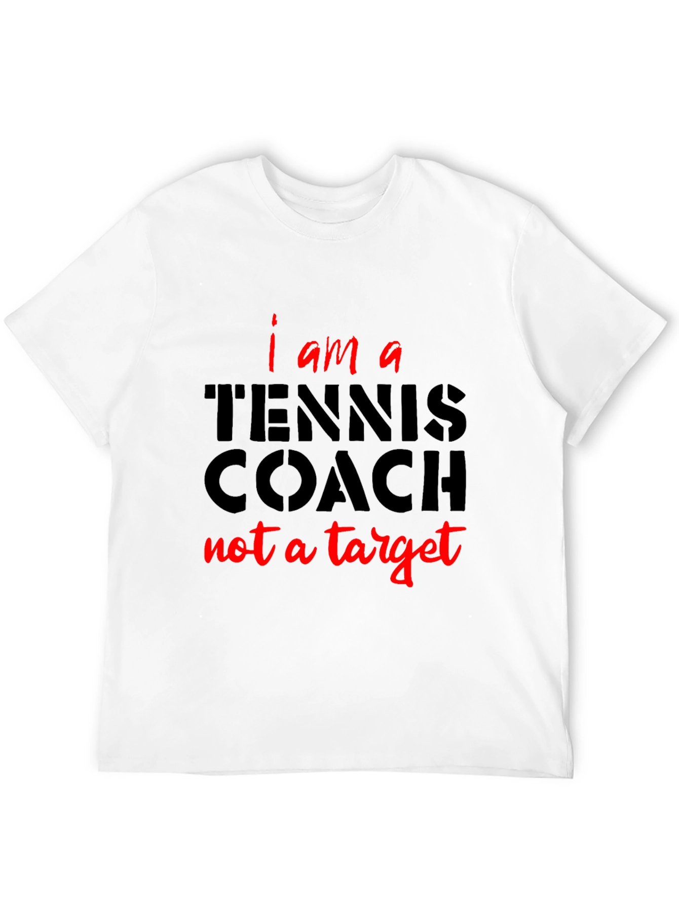 Black Tennis Coach Graphic Tee - I am a Tennis Coach, Not a Target view 12
