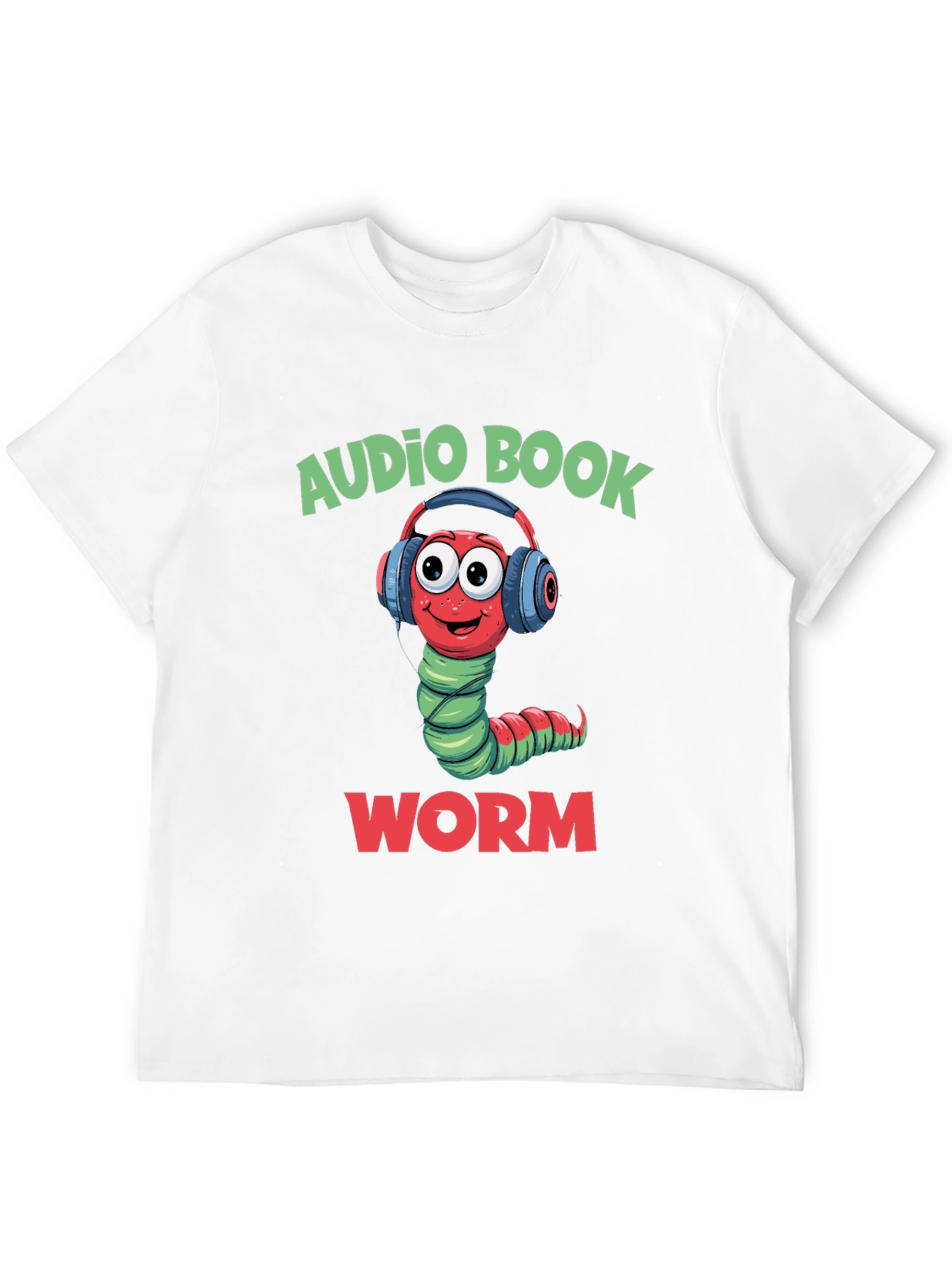Black Audio Book Worm T-Shirt view 12
