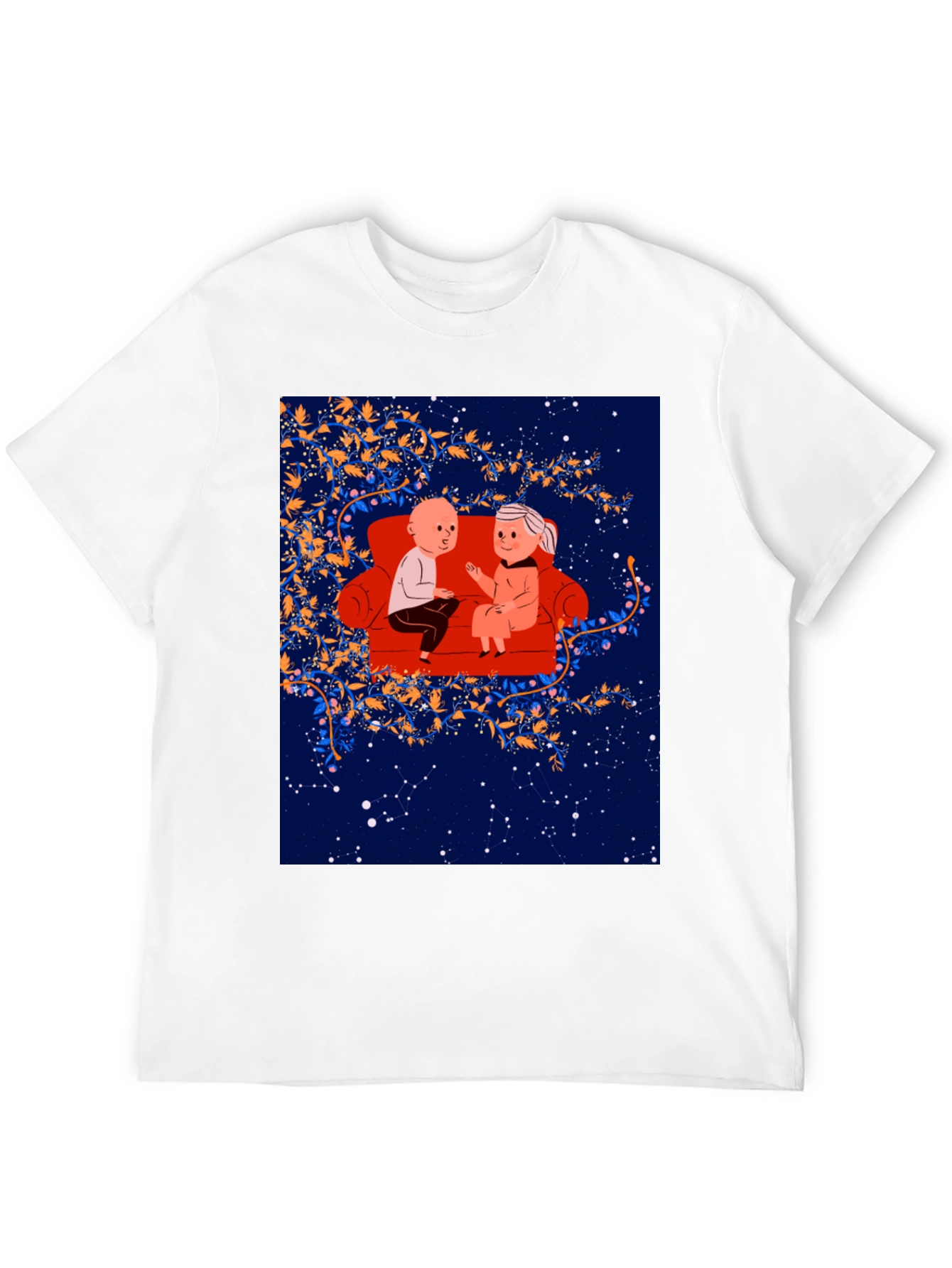 Black Cartoon Couple T-Shirt view 12