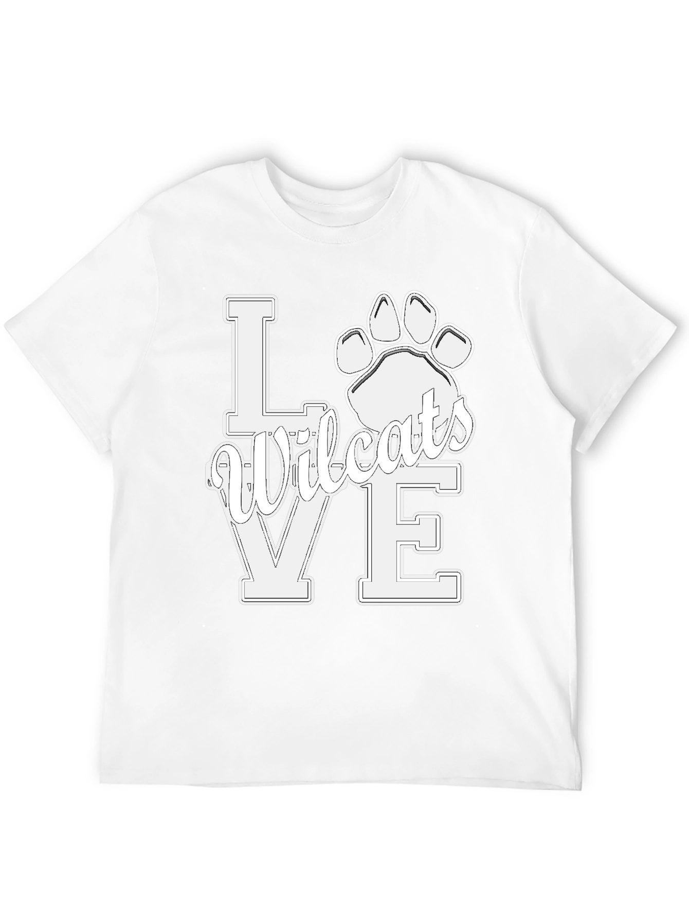 Love Wildcats T-Shirt - Black Graphic Tee - 12