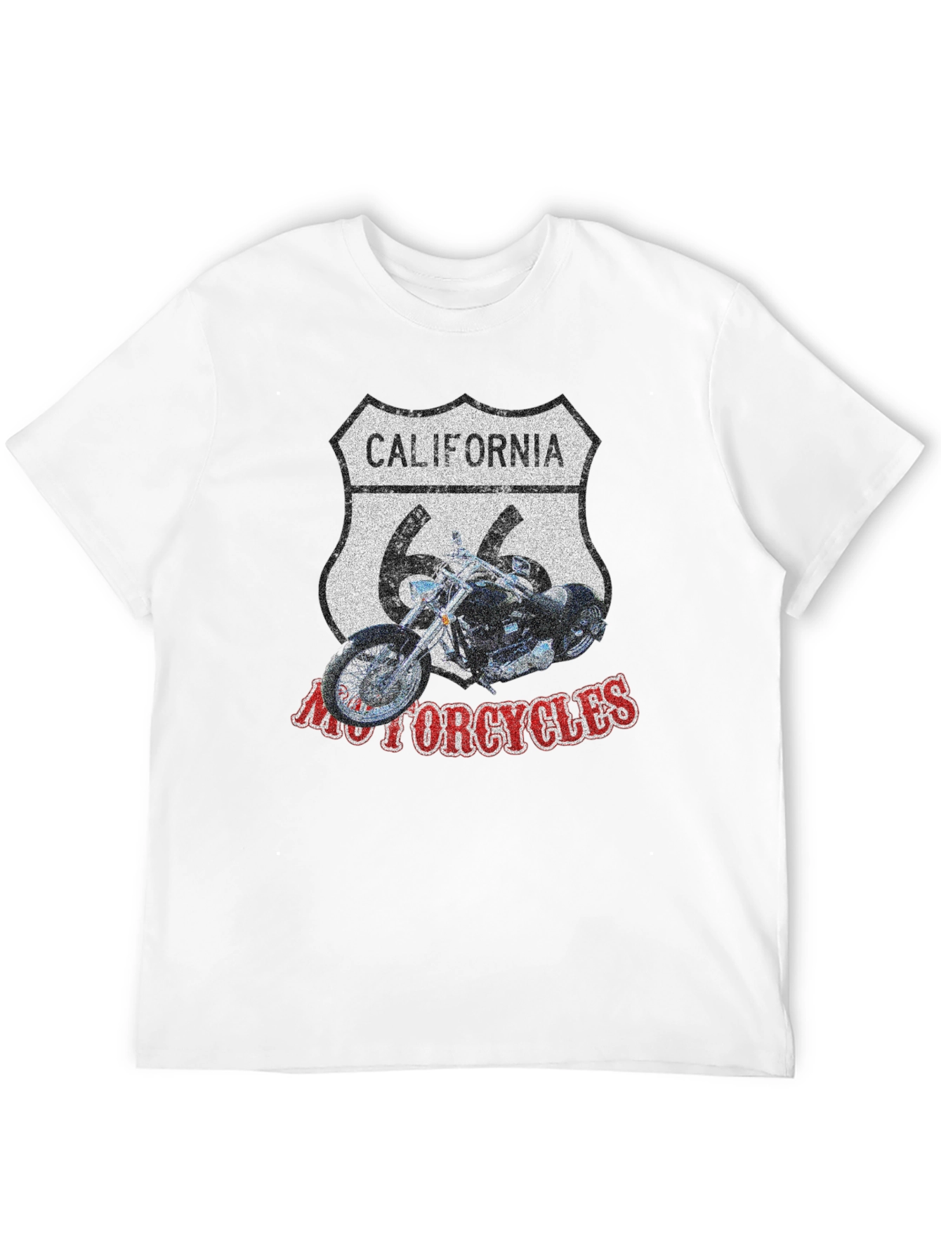 Black California 66 Motorcycles Black T-Shirt view 12