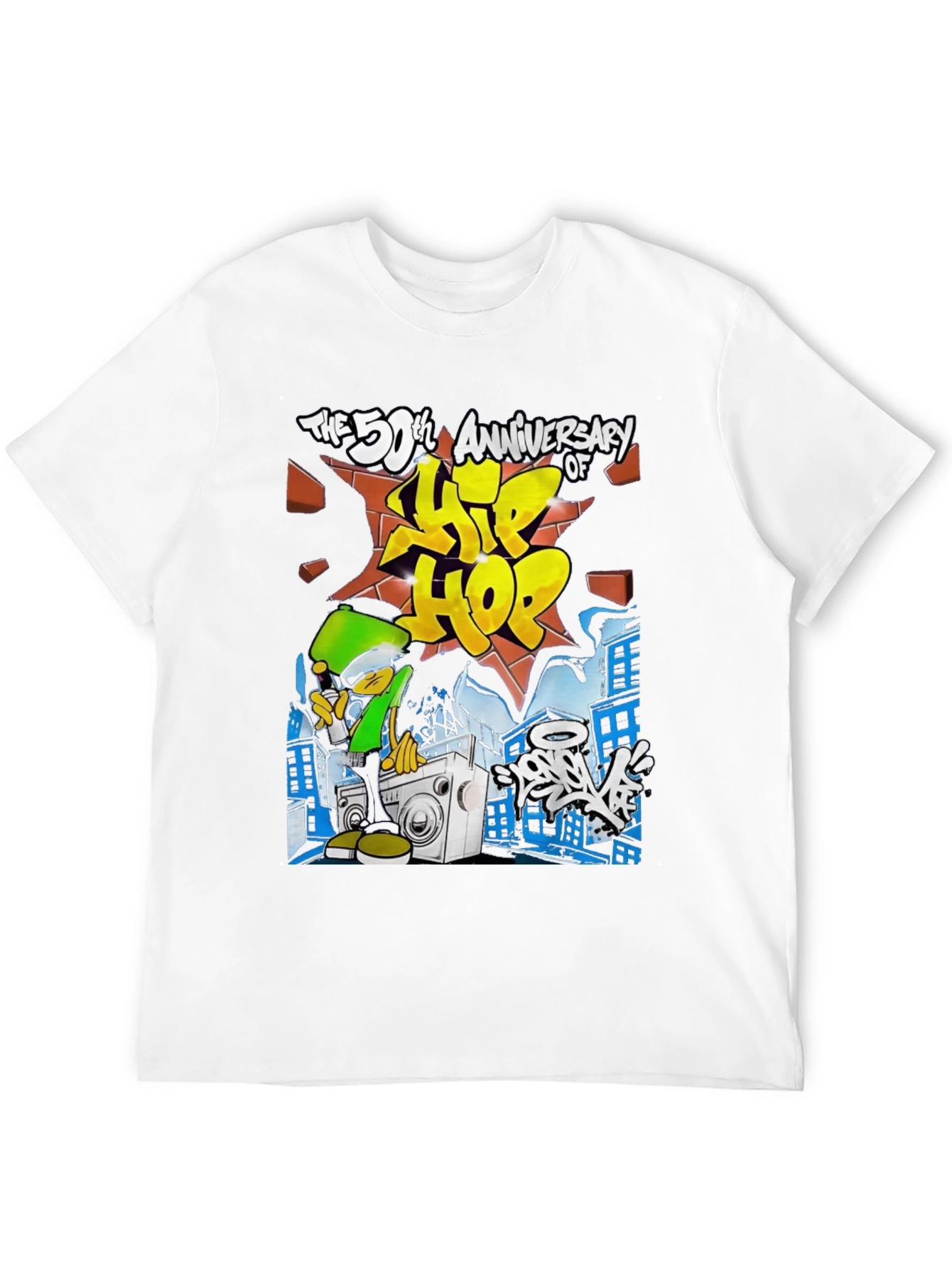 Black 50th Anniversary Hip Hop Black T-Shirt view 12