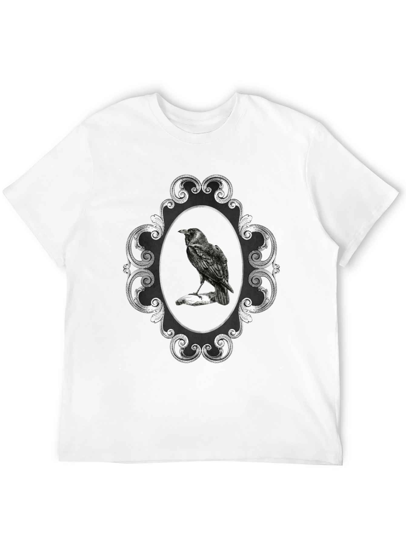 Black Raven Framed Black T-Shirt view 12