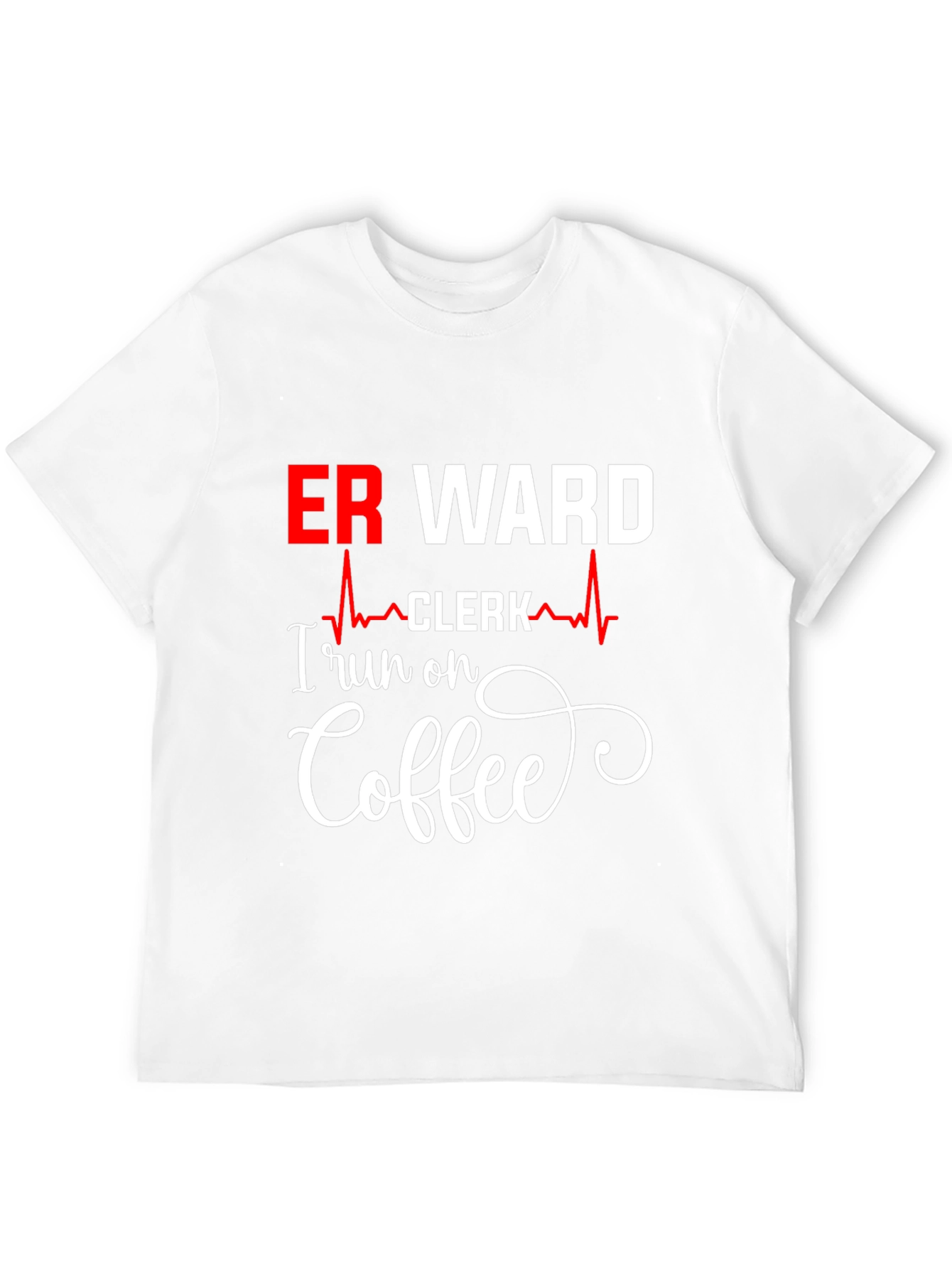 Black ER Ward Clerk Coffee T-Shirt view 12