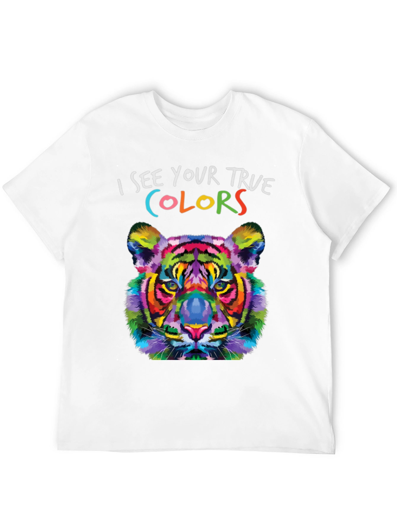 Black Colorful Tiger Graphic T-Shirt - See Your True Colors! view 12