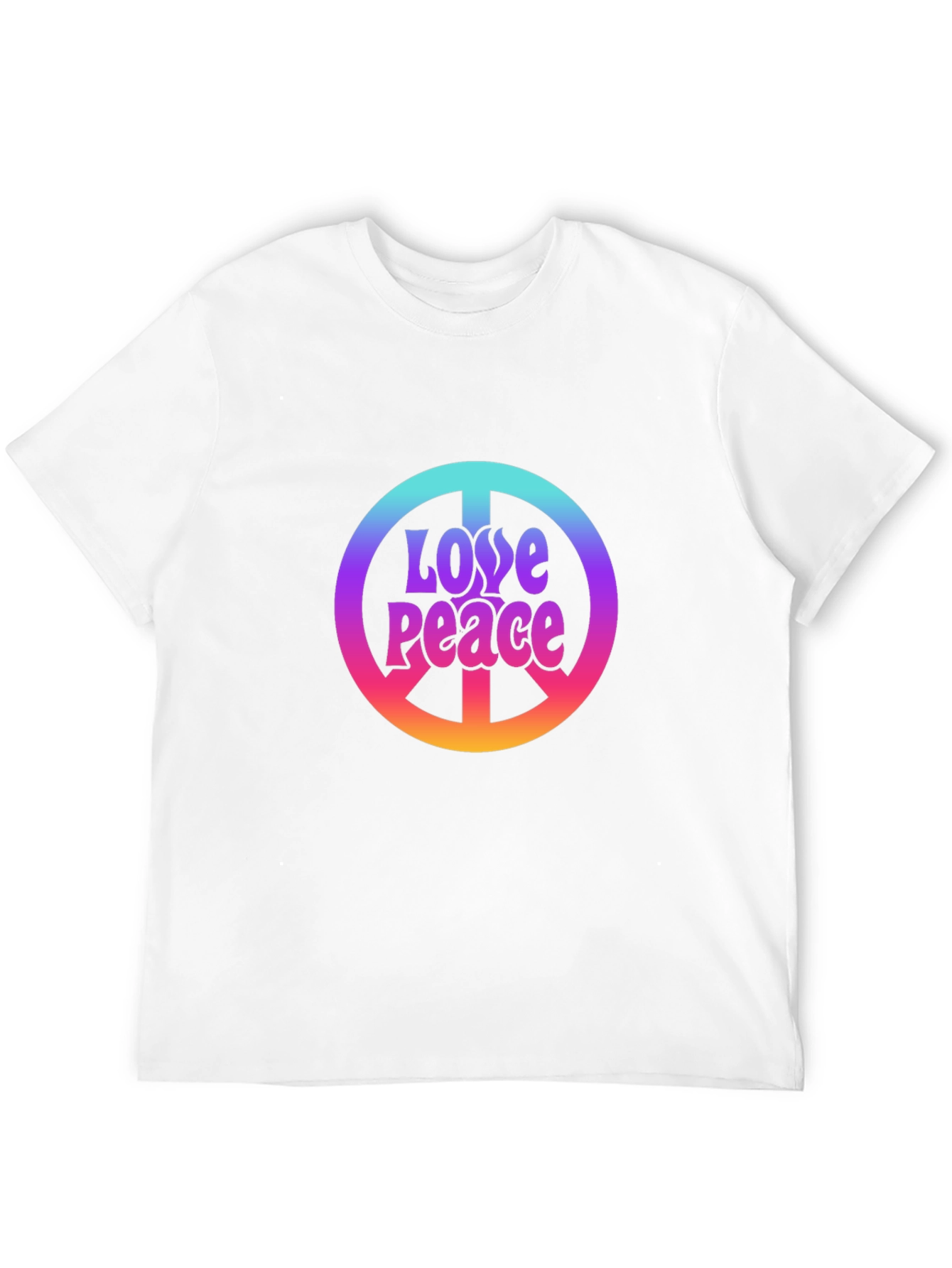 Black Love Peace Sign Black T-Shirt view 12