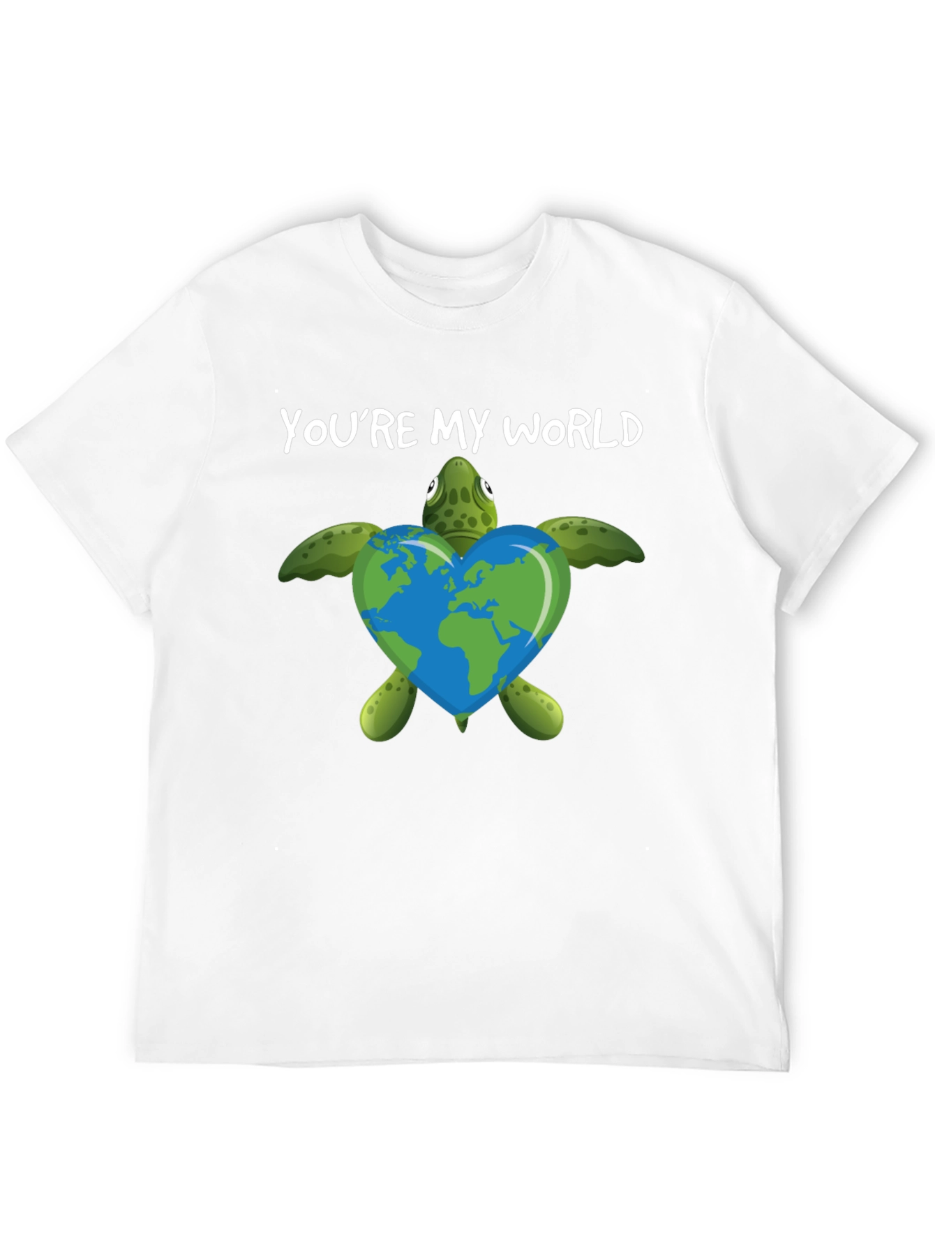 Black You're My World Turtle Heart T-Shirt view 12