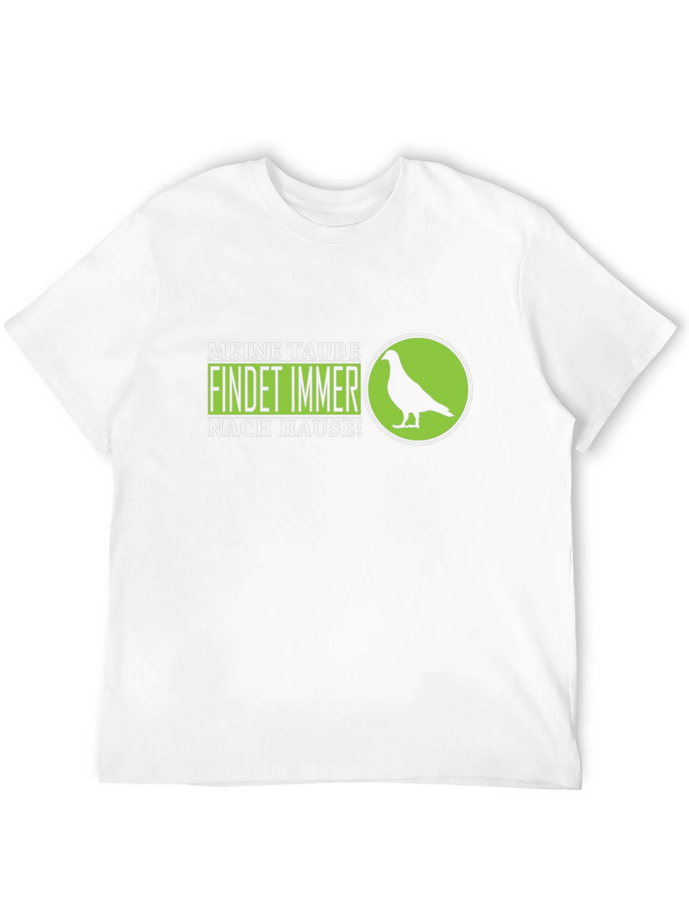 Black Meine Taube Pigeon Graphic Tee - Black Cotton T-Shirt view 12