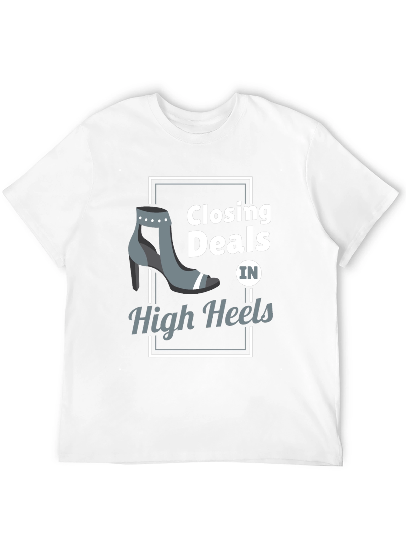 Black Closing Deals in High Heels Graphic Tee view 12