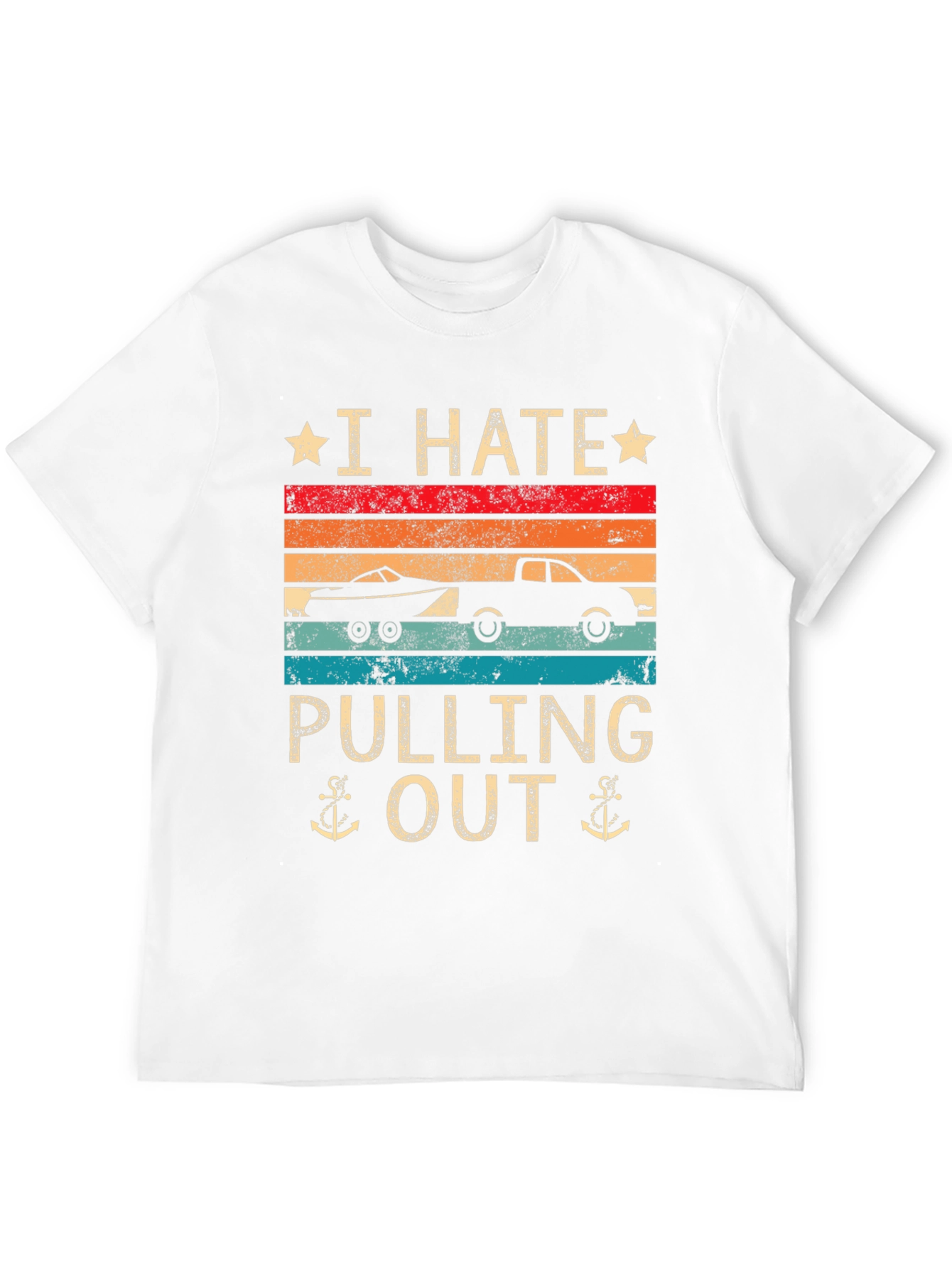 Black I Hate Pulling Out Boat T-Shirt view 12