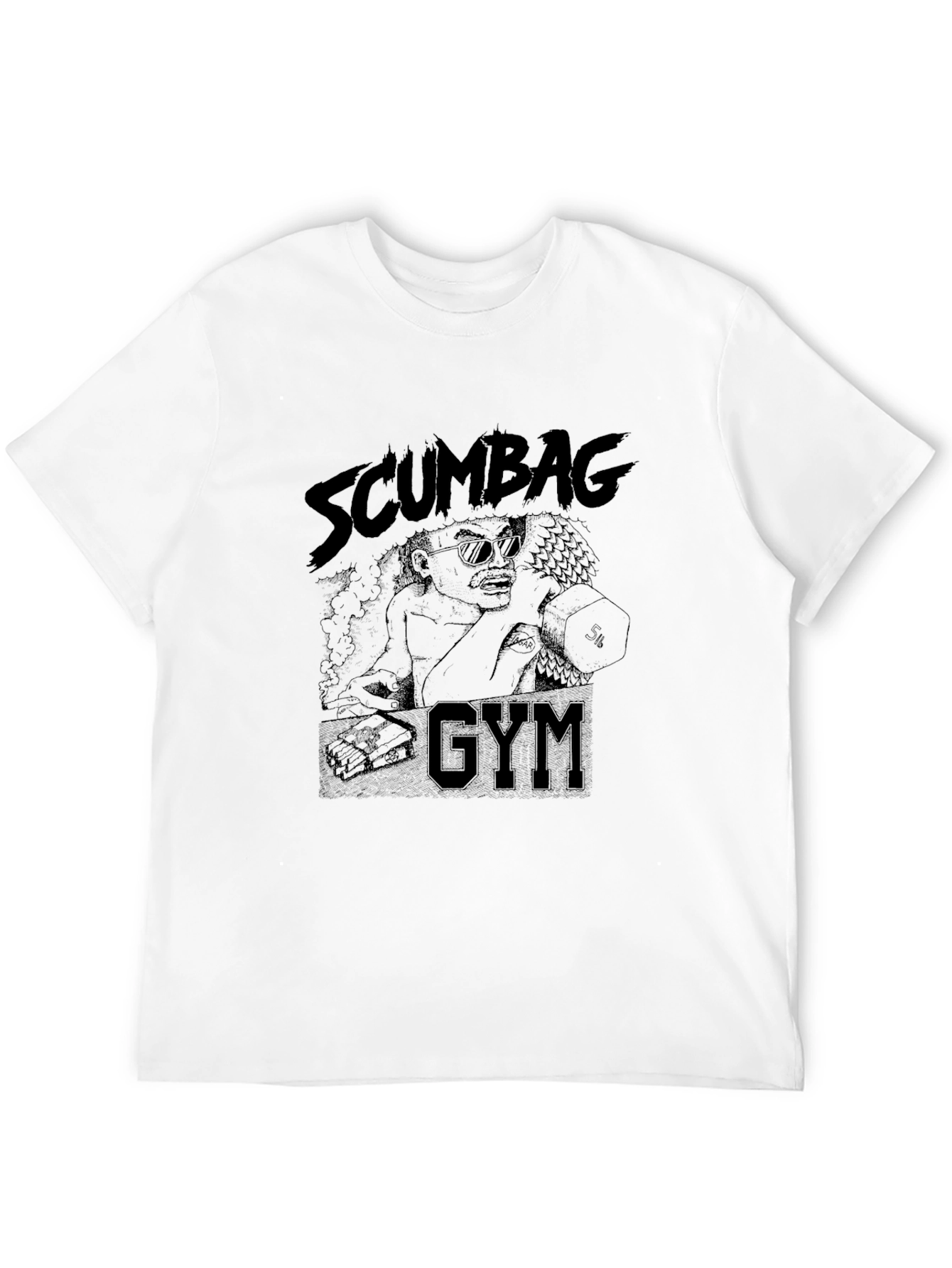 Black Scumbag Gym T-Shirt - Black Graphic Tee view 12