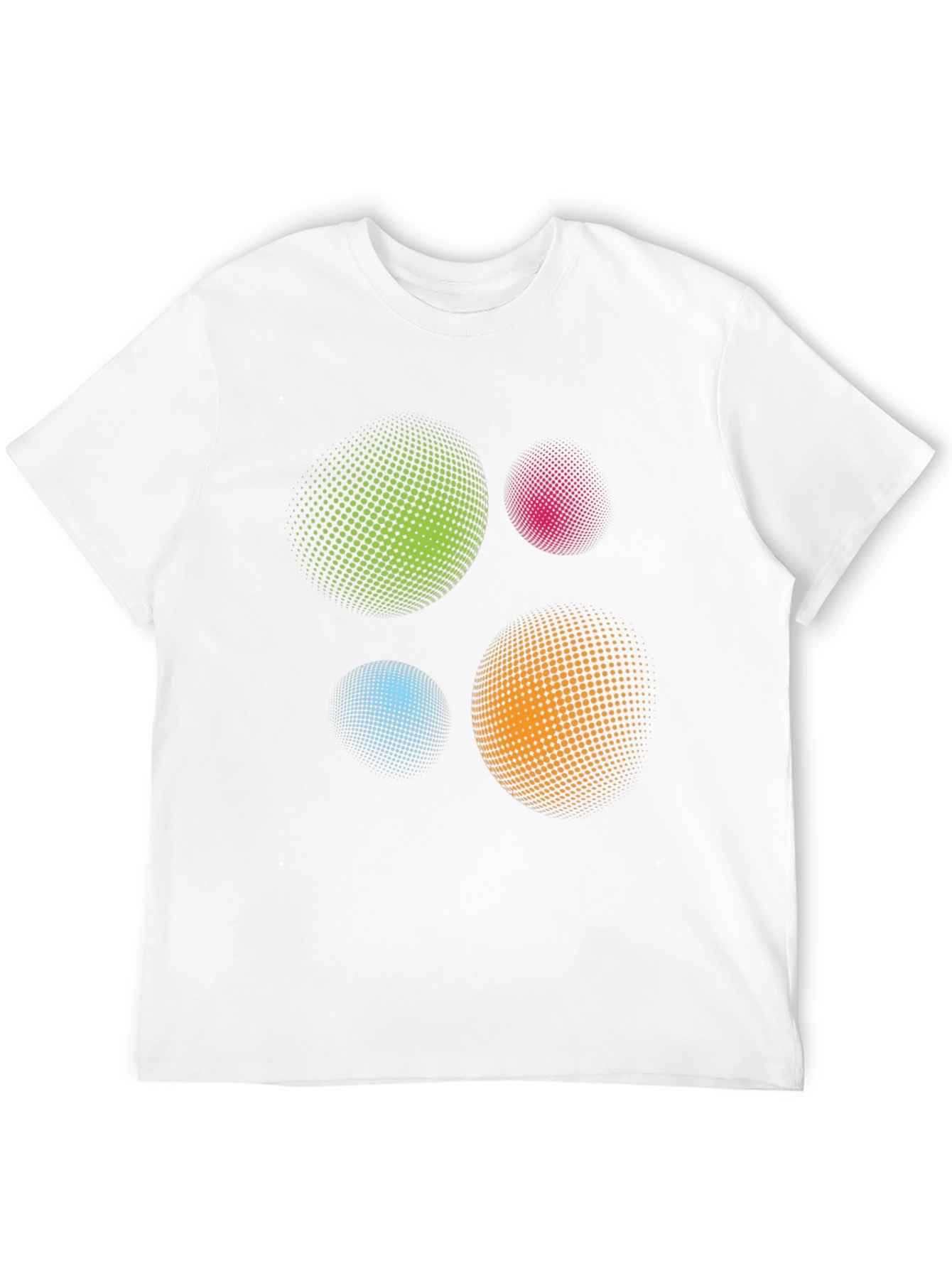 Black Abstract Spheres Graphic Print Black T-Shirt view 12