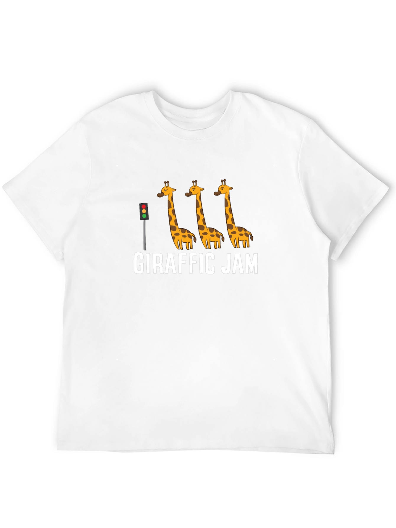 Black Giraffe Jam Graphic Tee - Funny Animal Traffic Design view 12