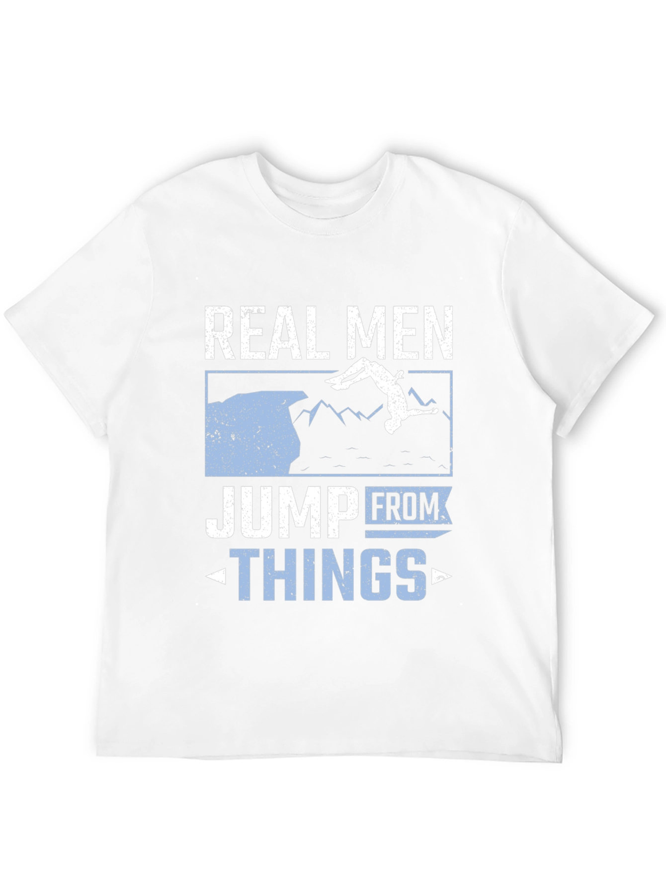 Black Real Men Jump From Things T-Shirt view 12