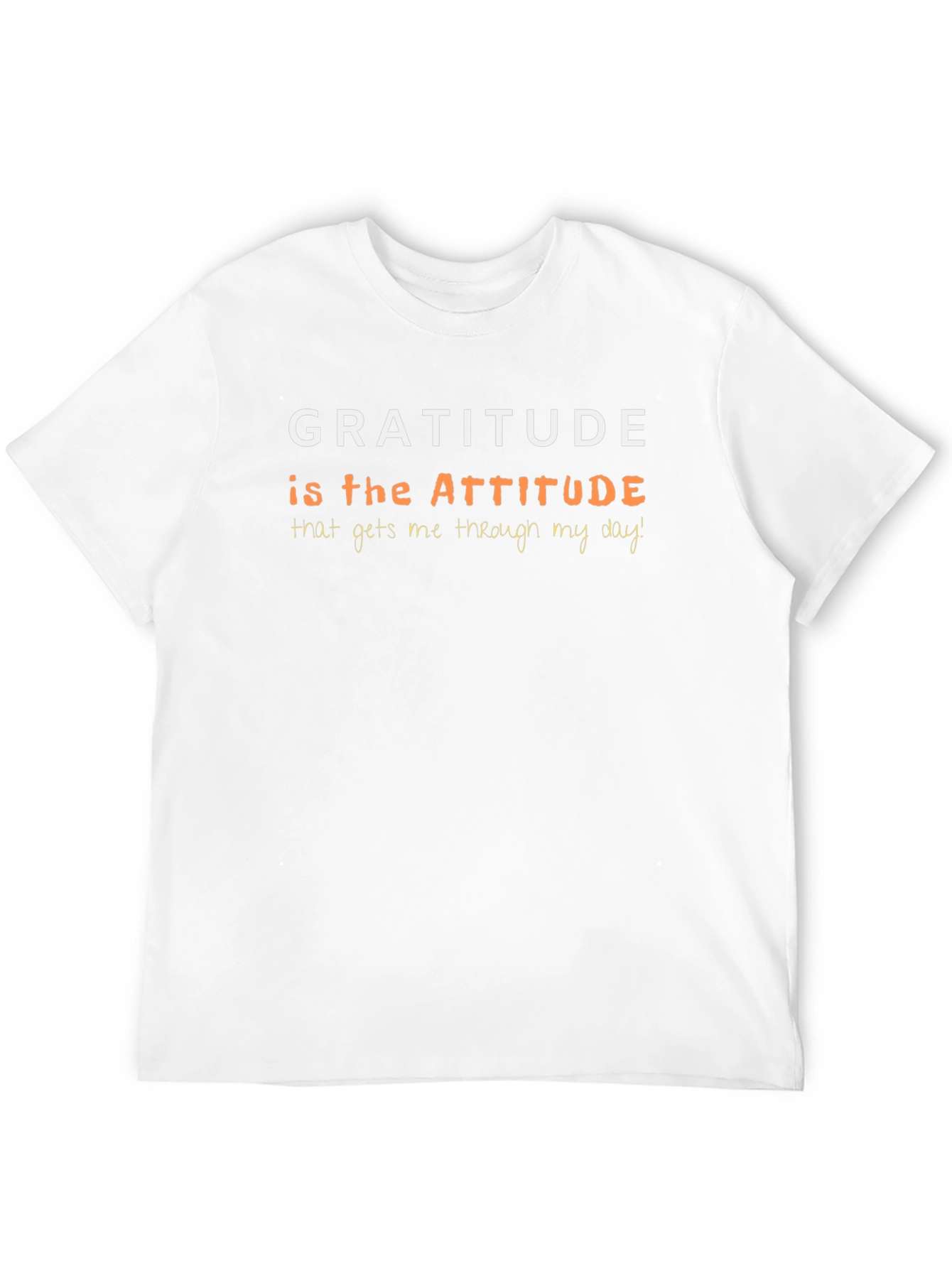Black Gratitude Attitude Graphic T-Shirt - Positive Vibes Tee view 12