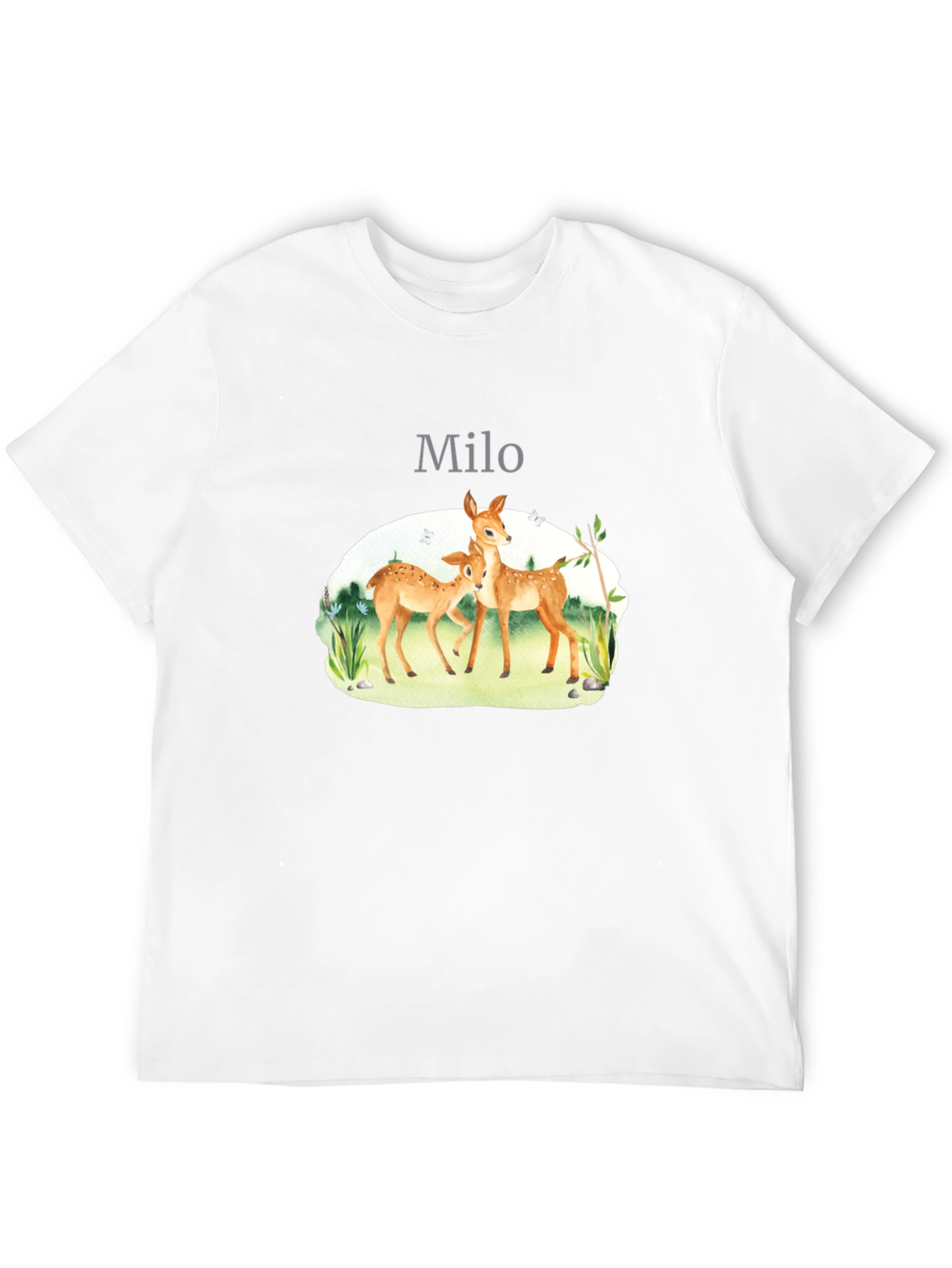 Black Deer Family Personalized Black T-Shirt view 12