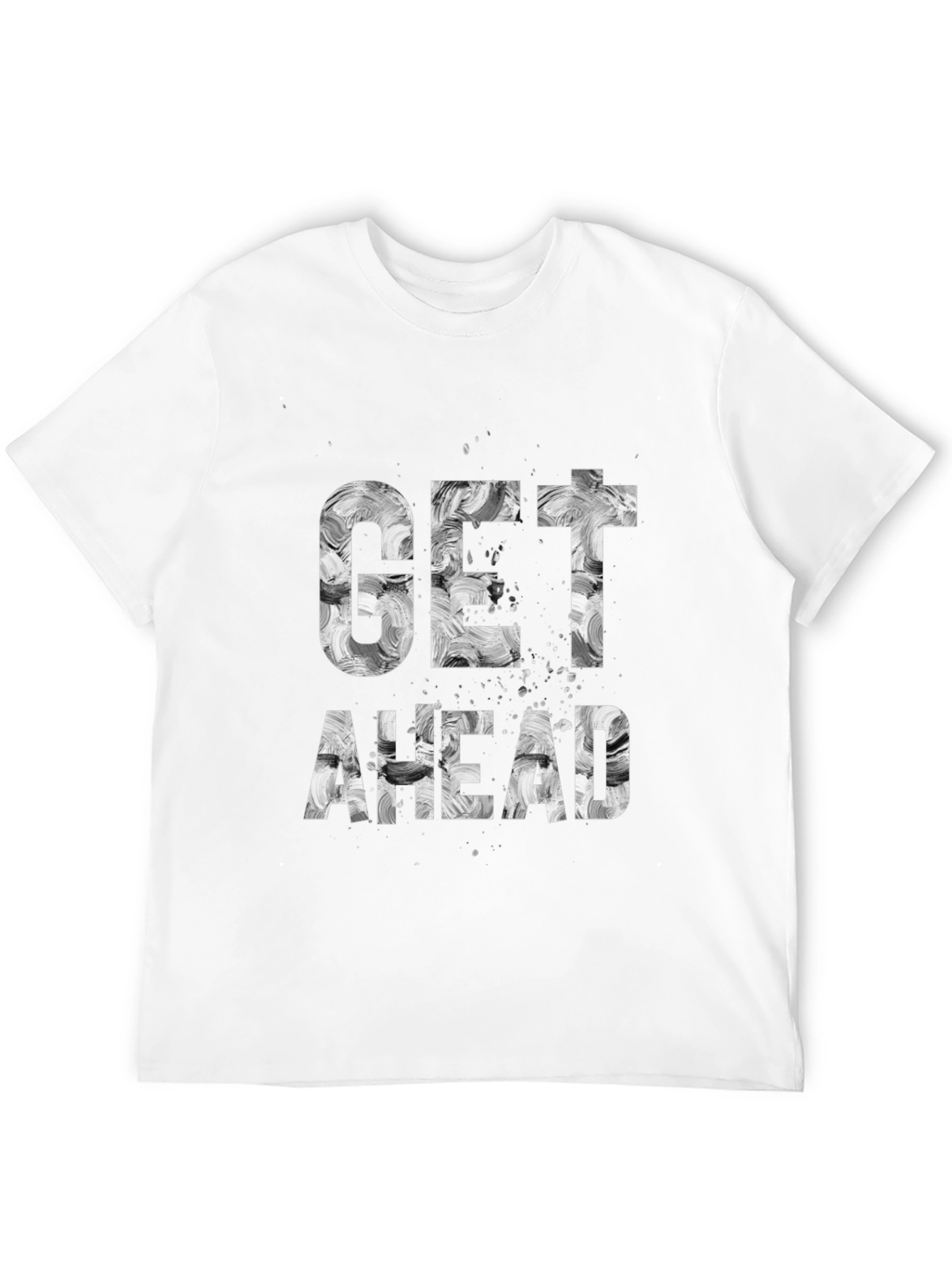 Black Get Ahead Graphic Tee - Stylish Slogan T-Shirt view 12