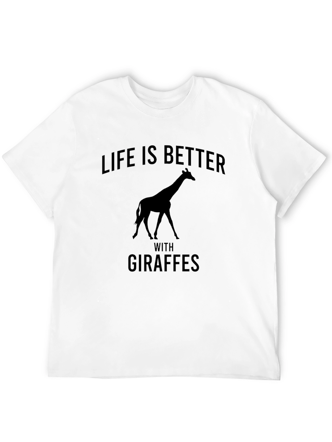Black Life is Better with Giraffes Graphic Tee view 12