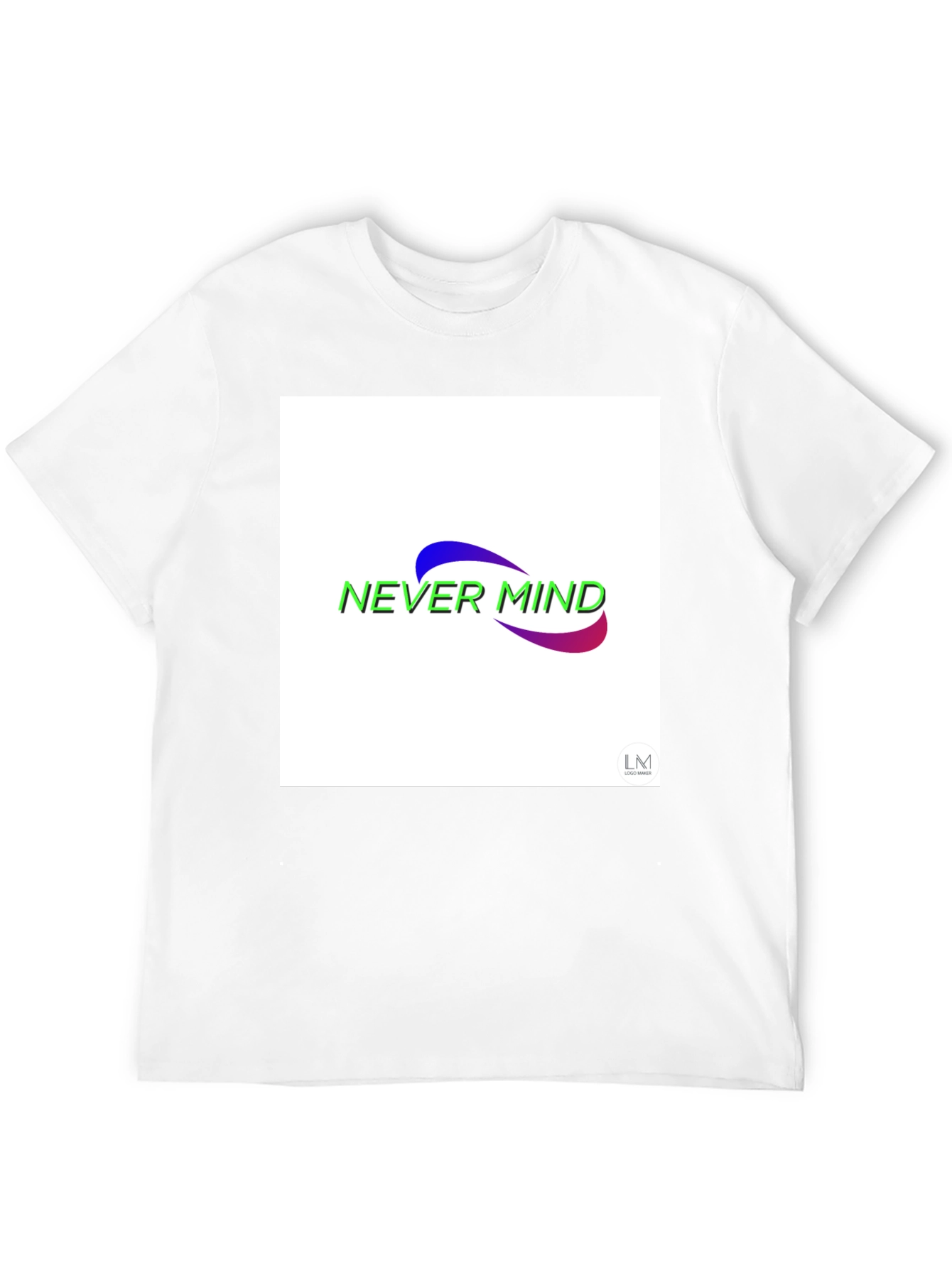 Black Never Mind Graphic Black T-Shirt view 12