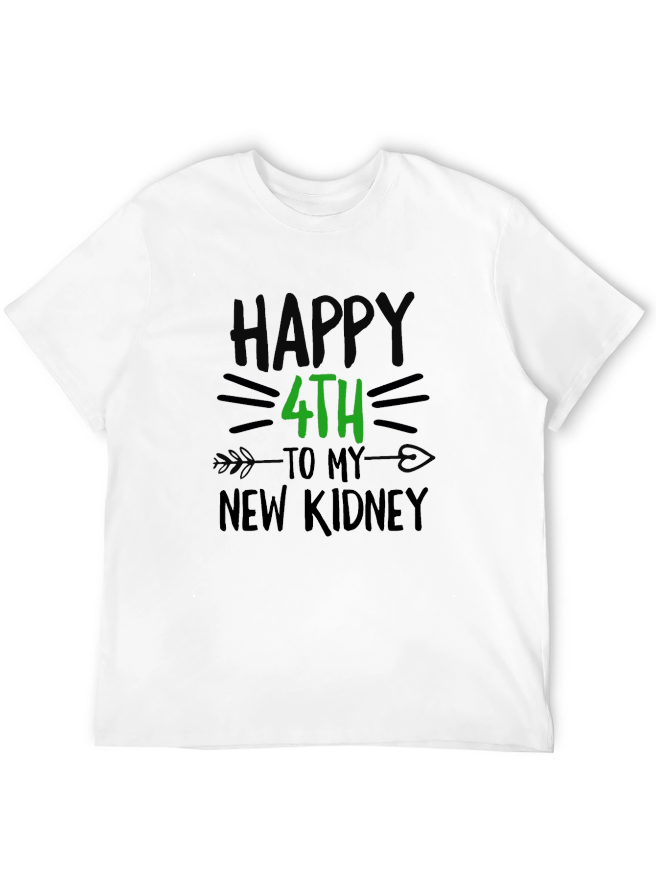 Black Happy 4th to My New Kidney Graphic Tee view 12