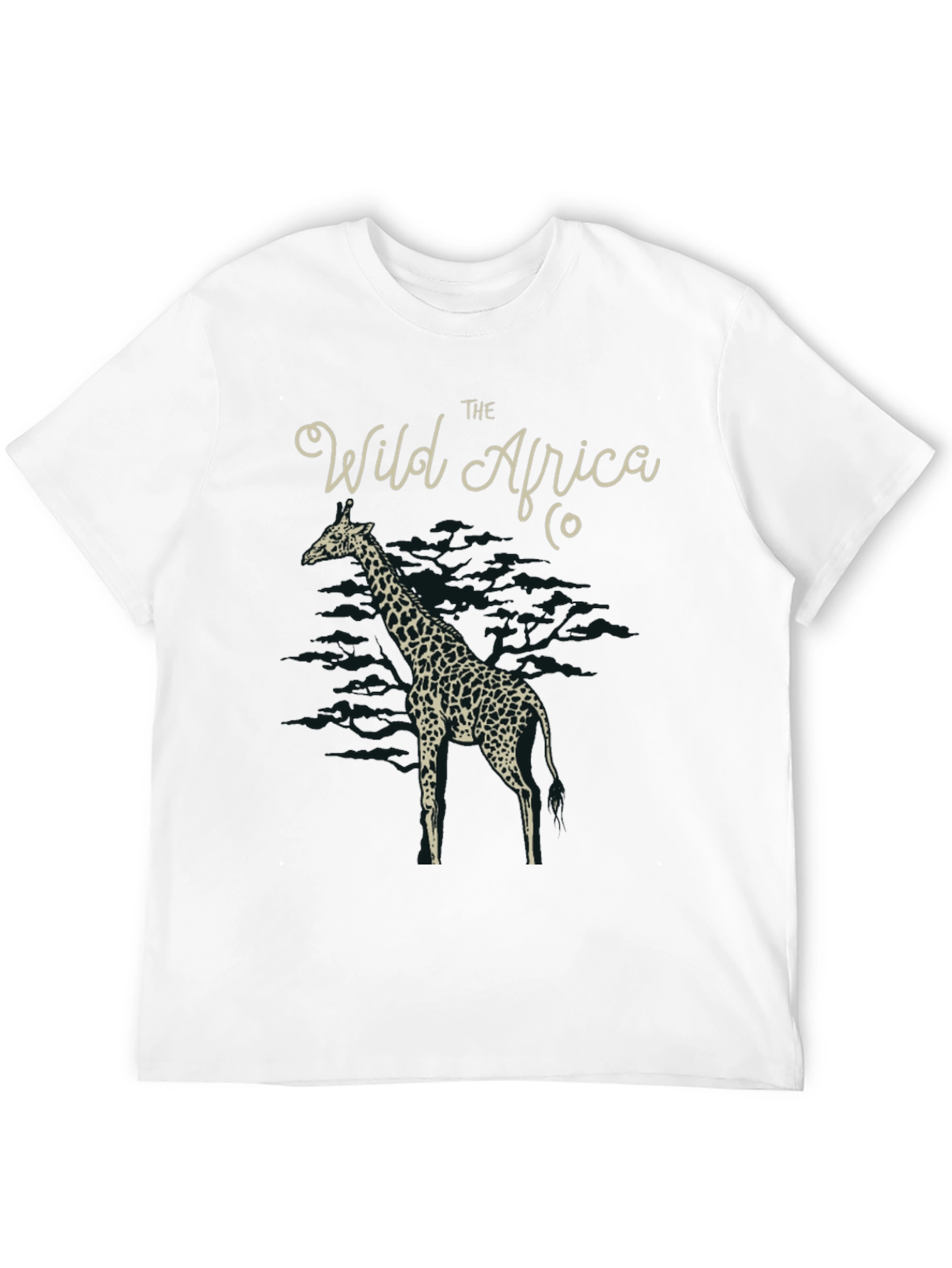 Black The Wild Africa Co. Giraffe Print Black T-Shirt view 12