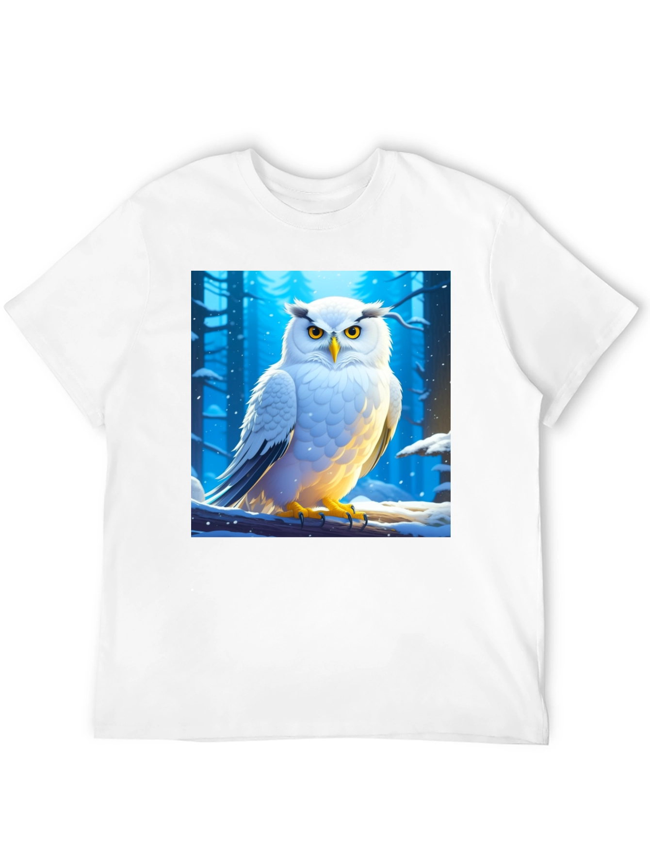 Black Owl Graphic Print Black T-Shirt view 12