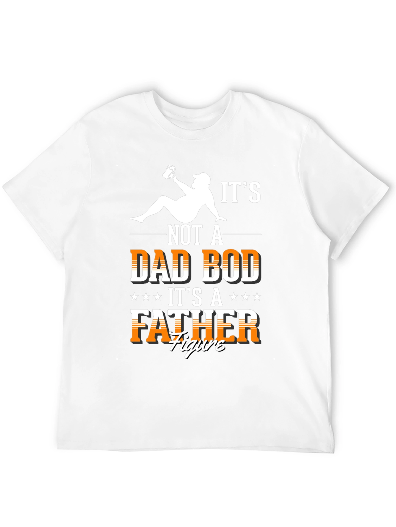 Black Dad Bod Father Figure T-Shirt - Funny Dad Tee view 12