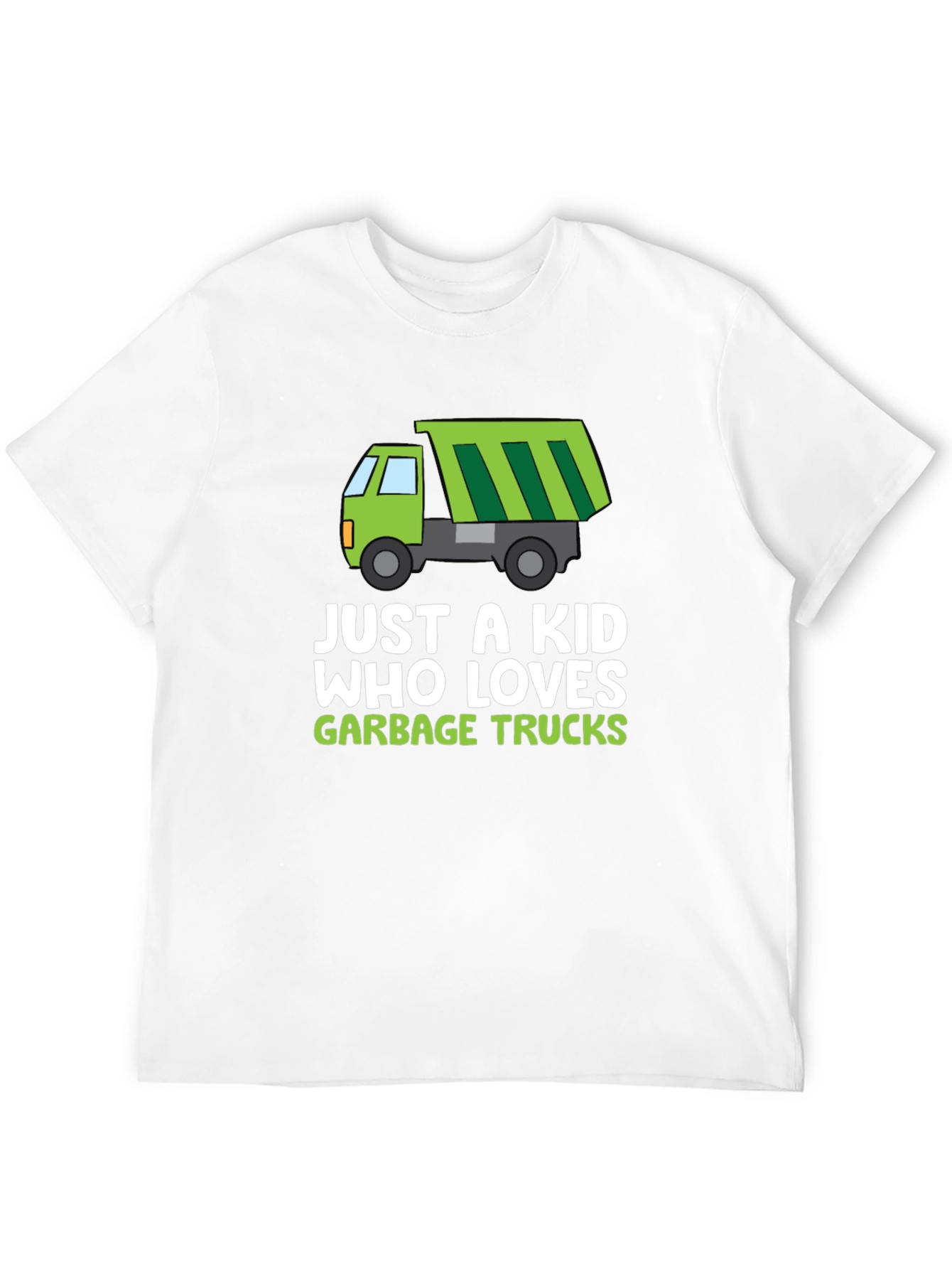 Black Just A Kid Who Loves Garbage Trucks T-Shirt view 12