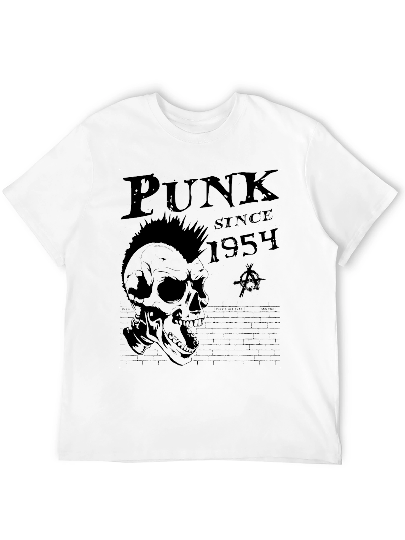 Black Punk Since 1954 Skull Graphic T-Shirt view 12