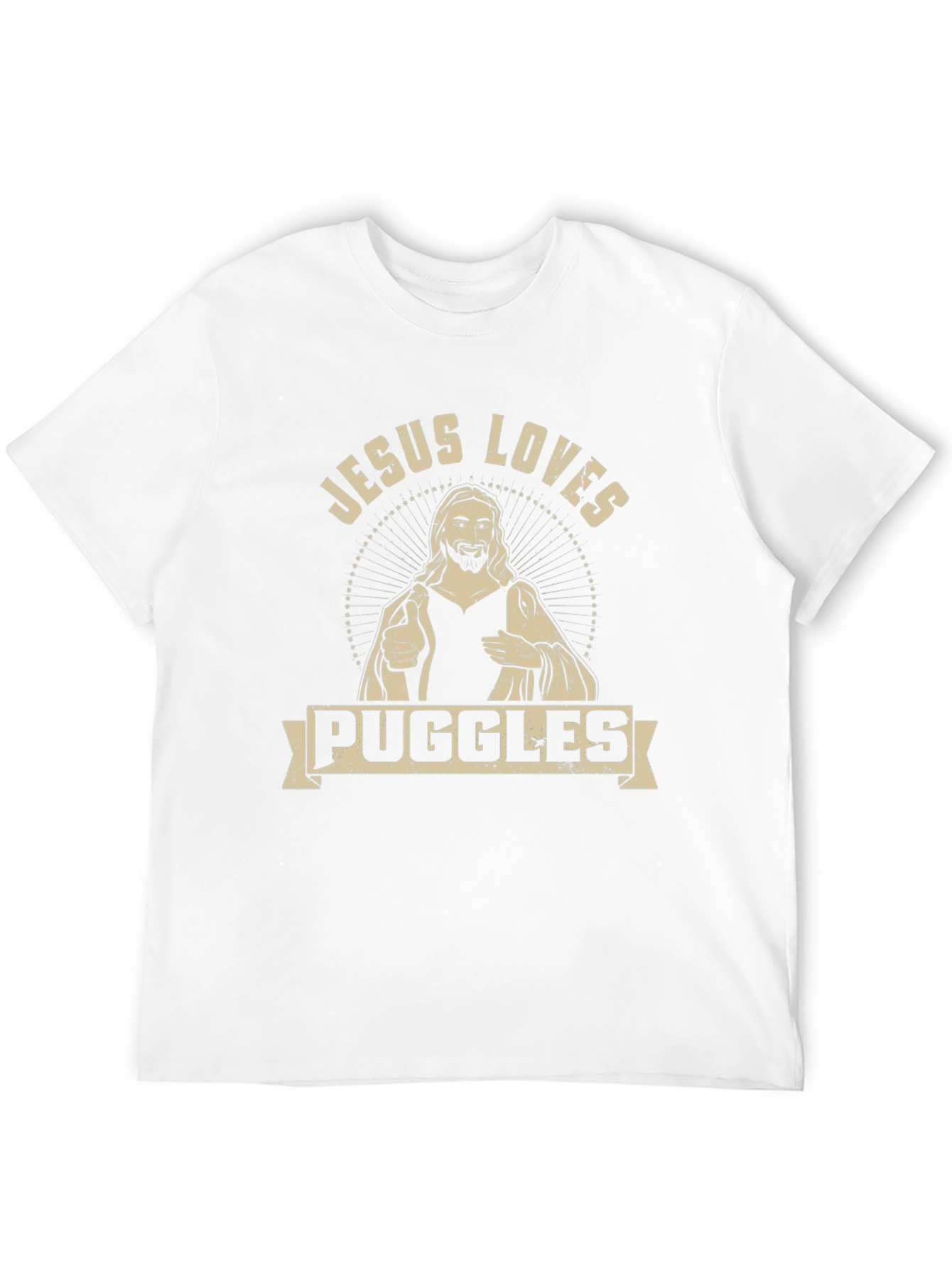 Black Jesus Loves Puggles Graphic T-Shirt view 12