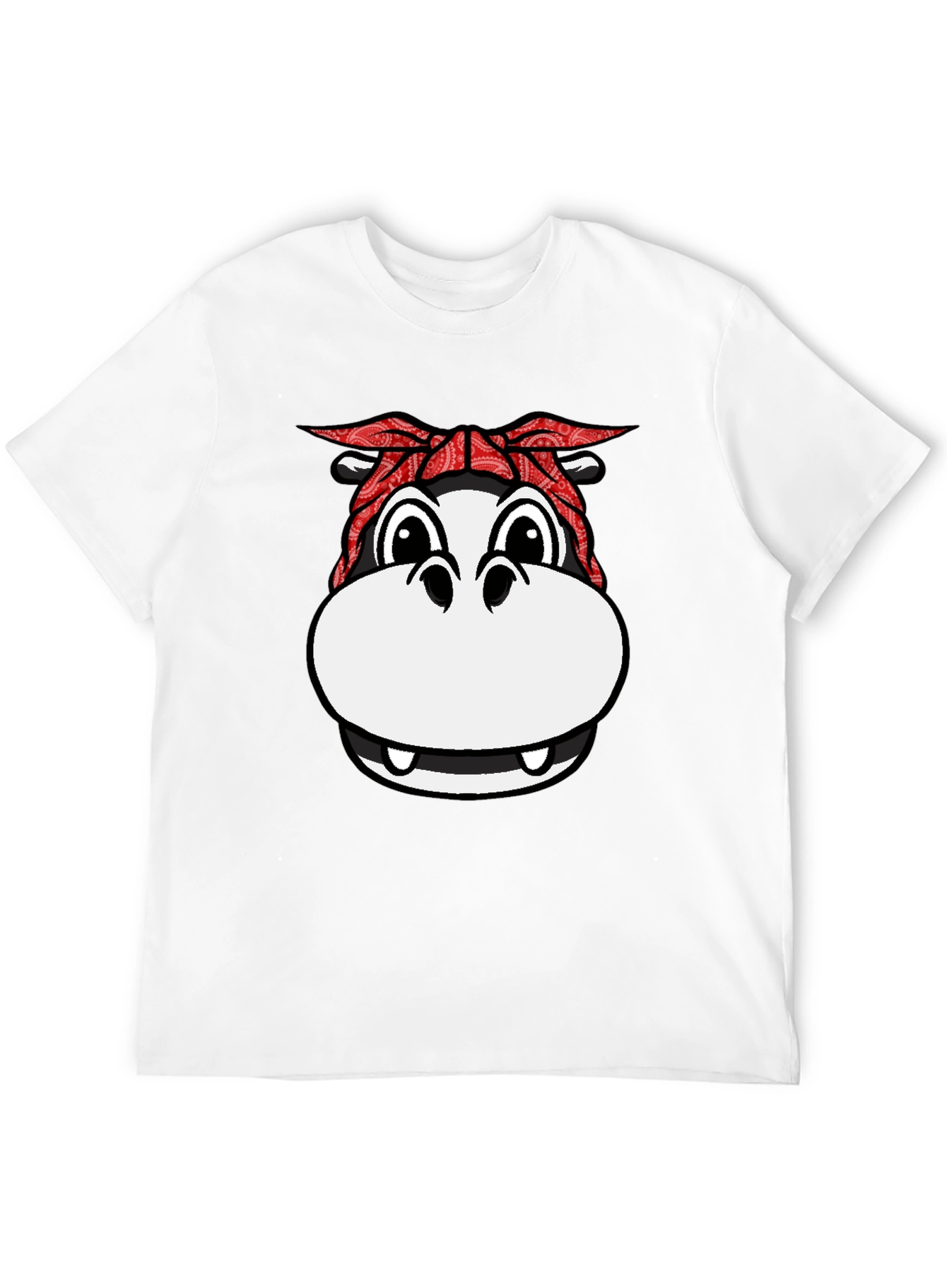 Black Gangster Hippo T-Shirt - Funny Animal Graphic Tee view 12