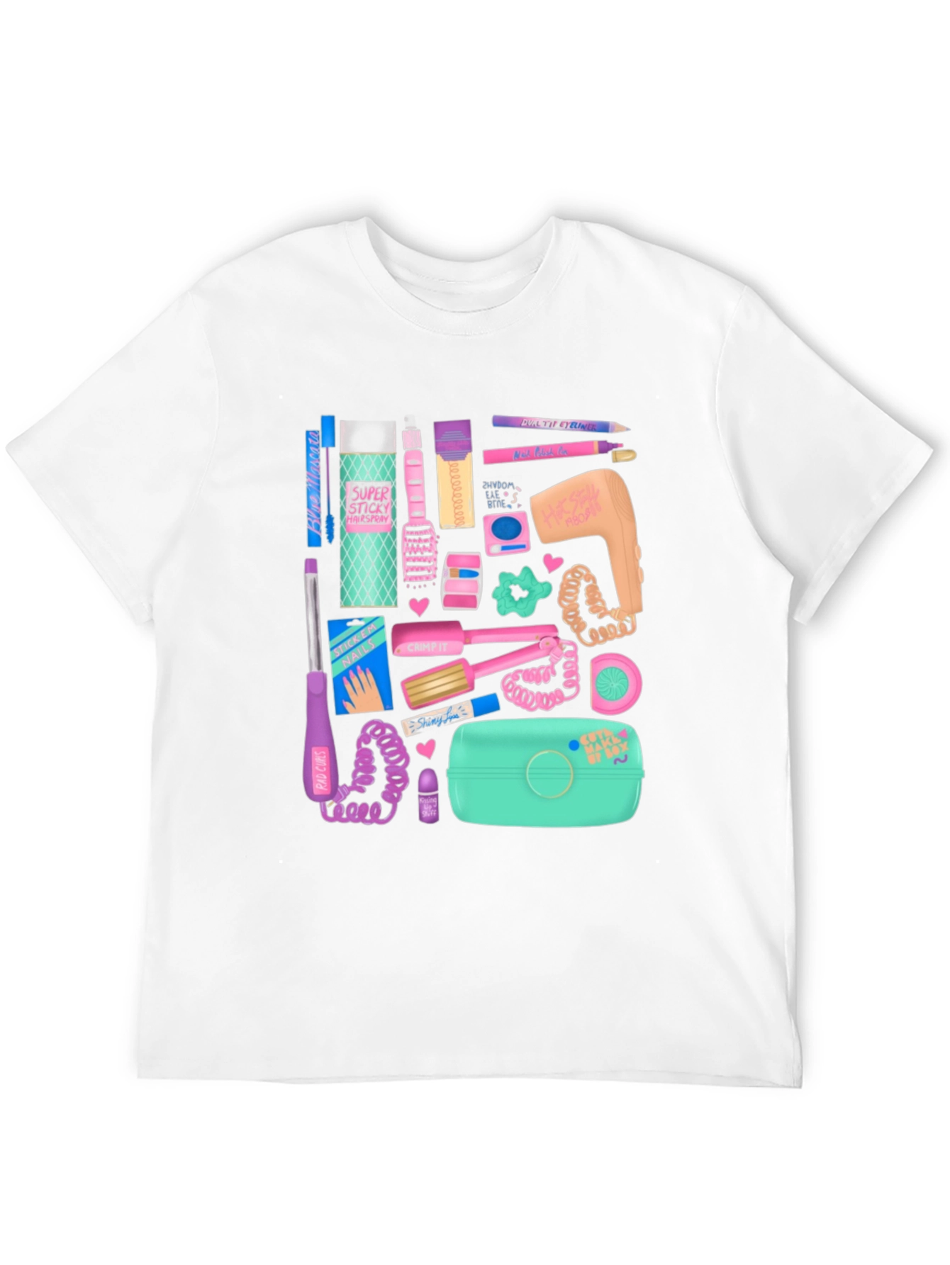 Black Retro 90s Girl Glam T-Shirt view 12