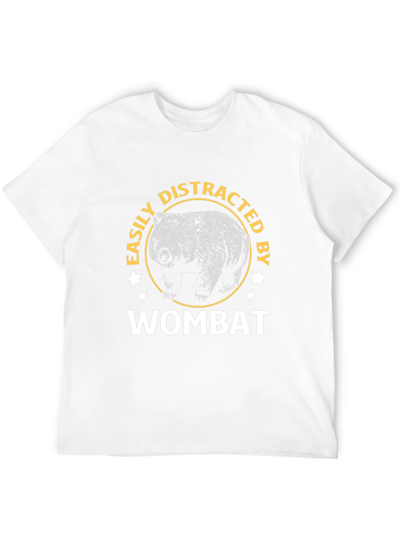 Black Easily Distracted By Wombat Graphic T-Shirt view 12