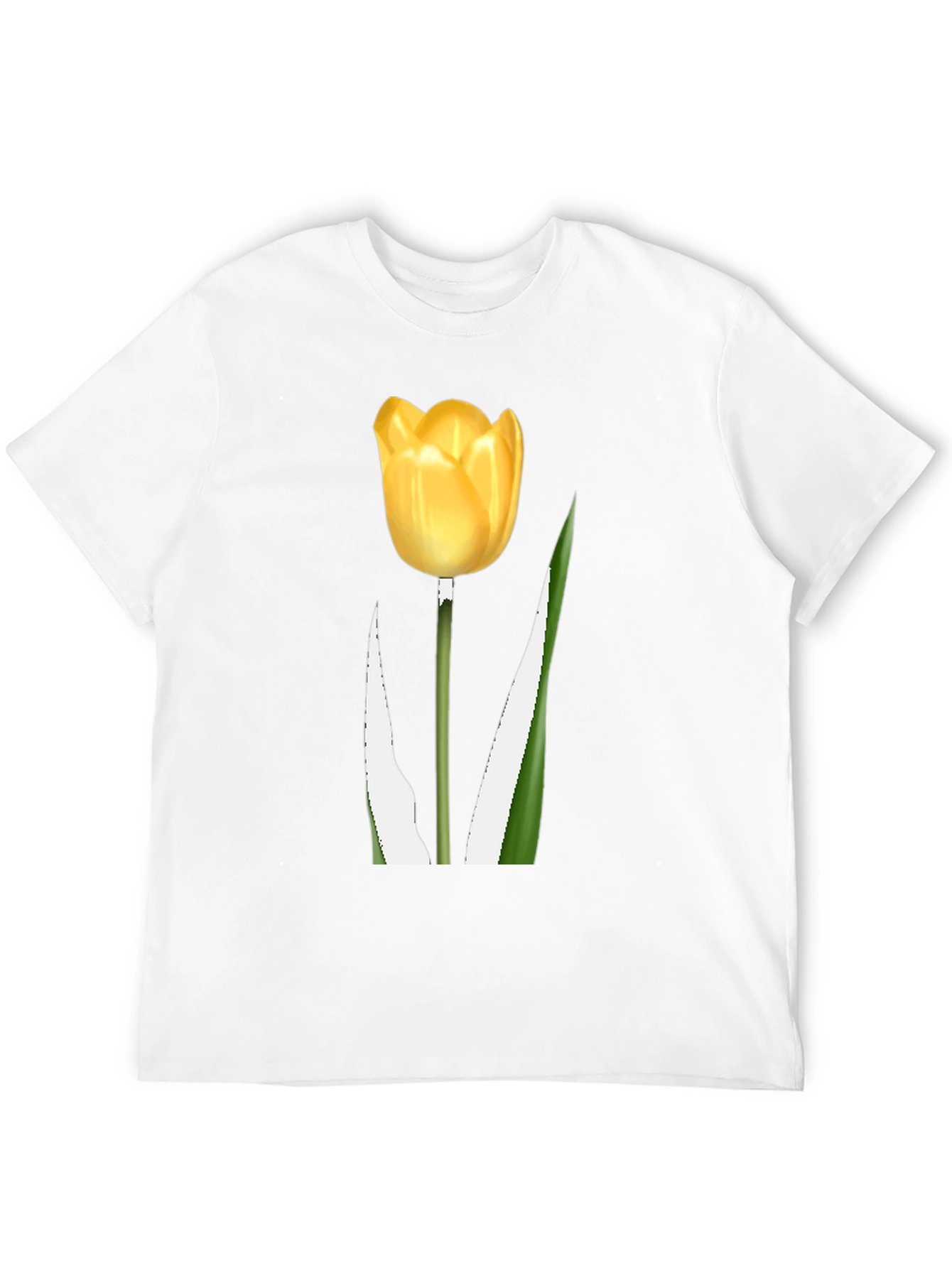 Black Tulip Graphic Tee - Black Cotton Blend view 12