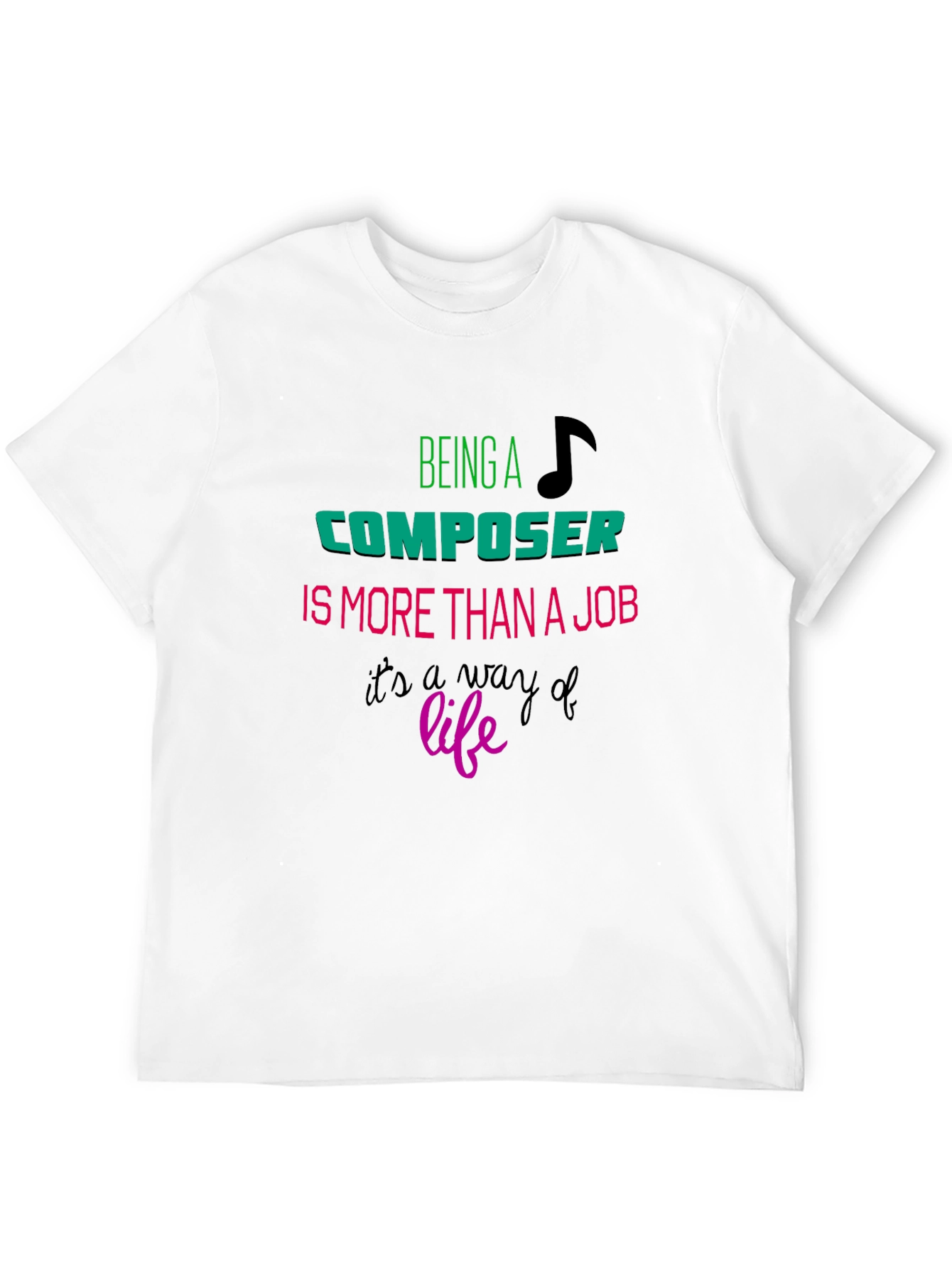 Black Composer Lifestyle Tee - Musician Gift Shirt view 12