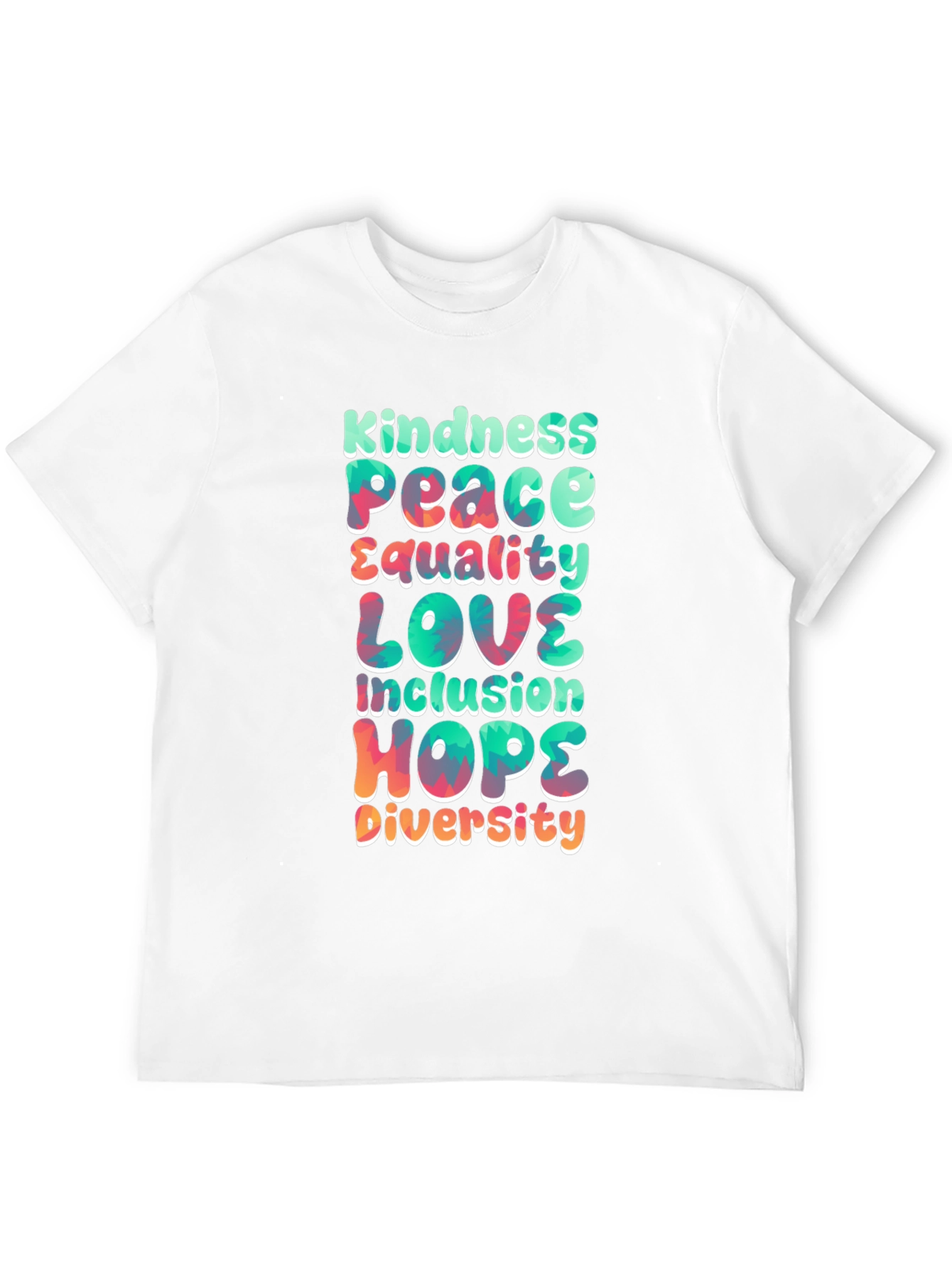 Black Kindness Peace Love Equality T-Shirt view 12