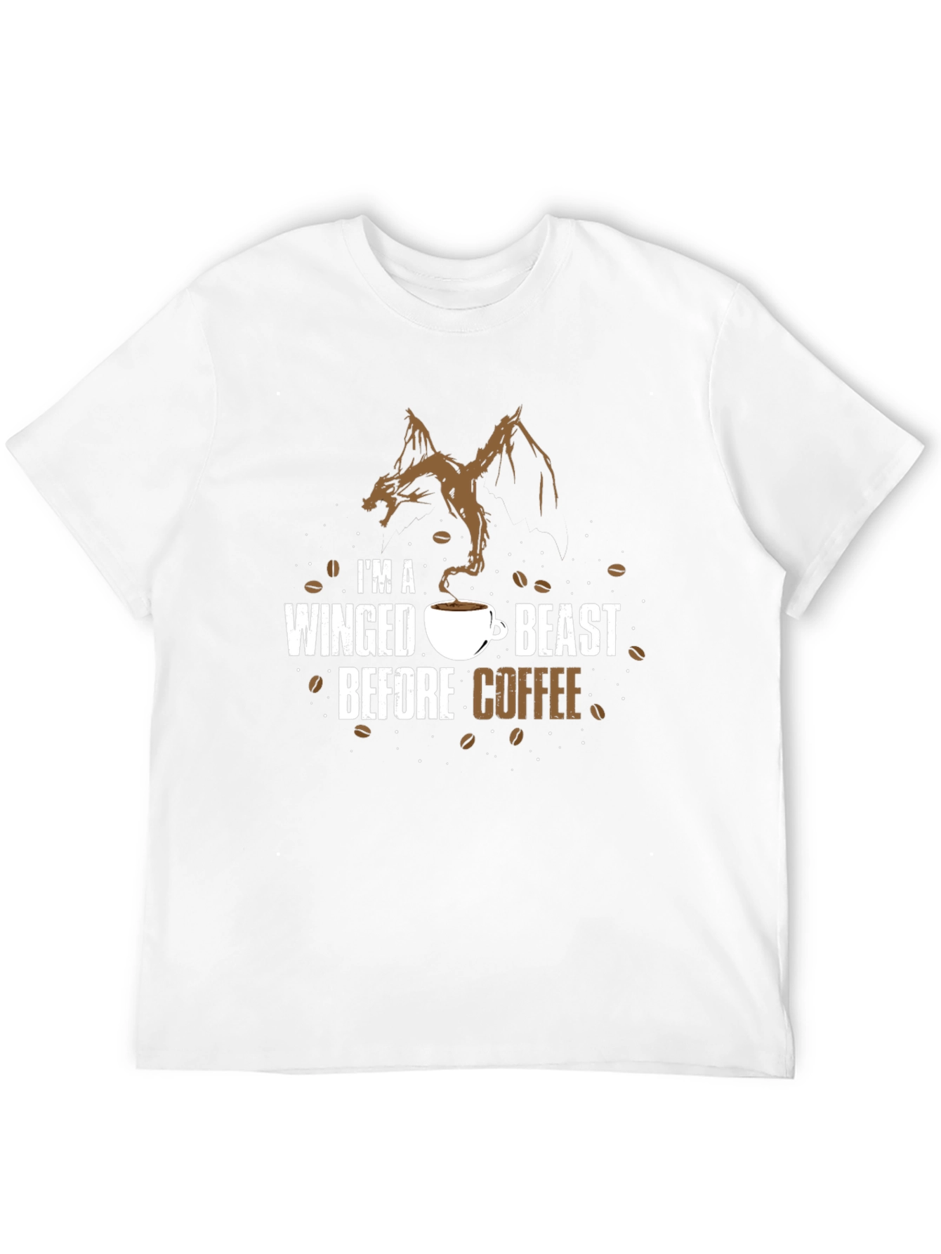 Black Winged Beast Coffee T-Shirt - Novelty Graphic Tee view 12