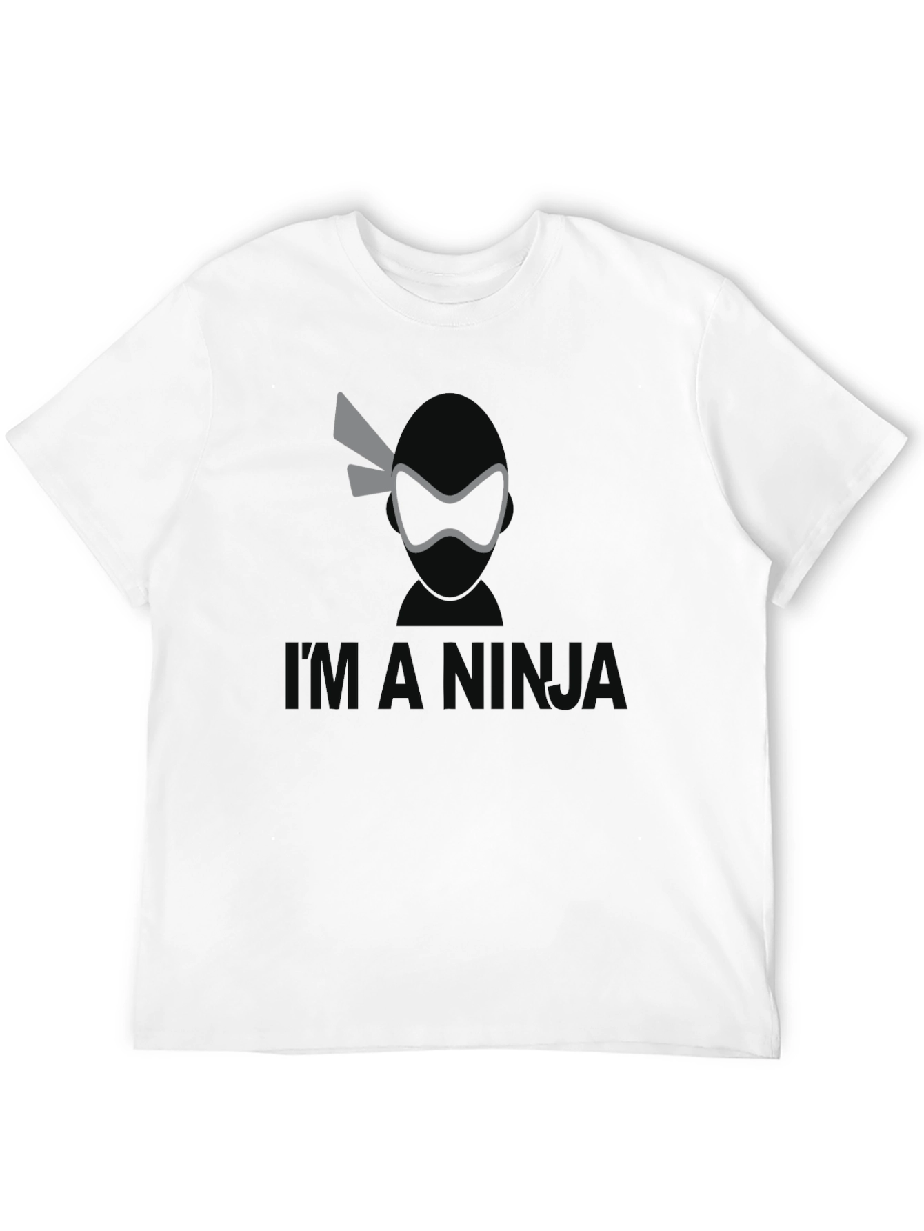 Black I'm a Ninja Graphic Tee - Black Short Sleeve T-Shirt view 12